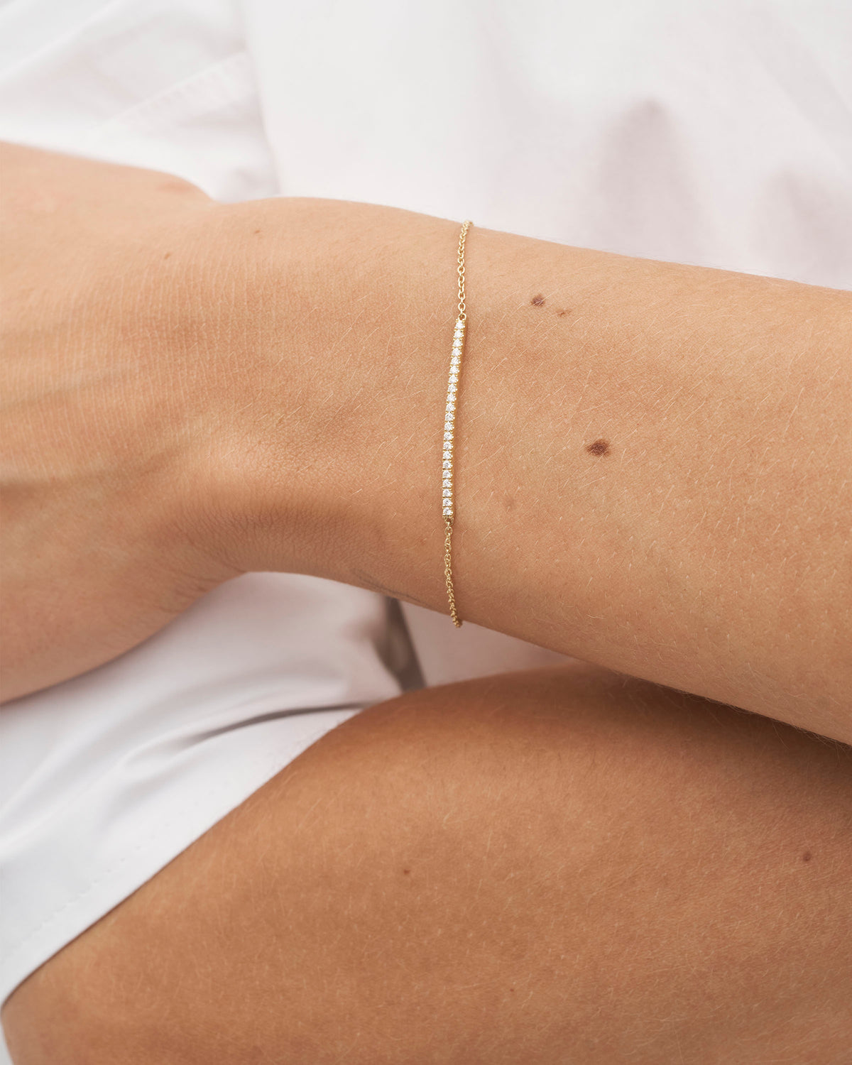Rock Classic Diamond Bracelet - 18kt Yellow Gold