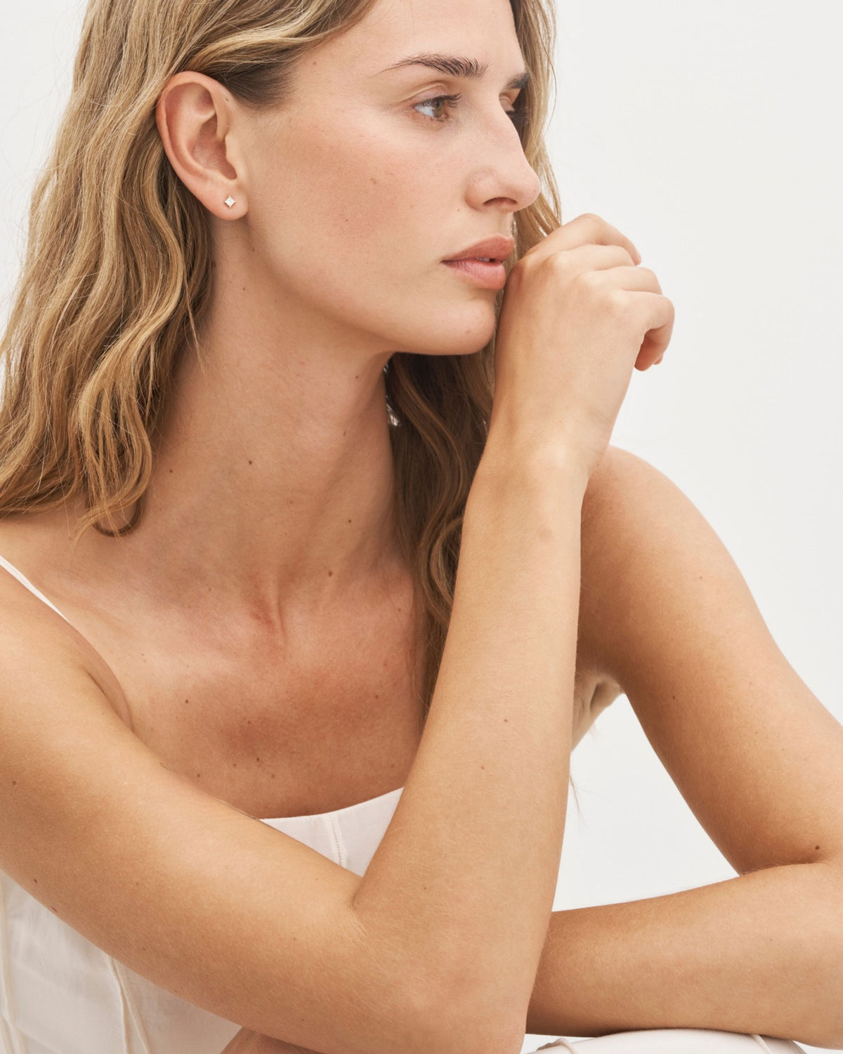Meant to Be Her Forever Earring II - 18kt White Gold