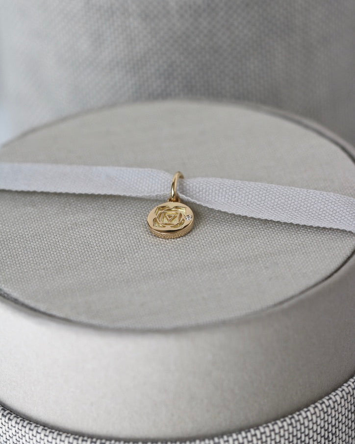 Inner Peace Root Chakra Pendant - 18kt Yellow Gold