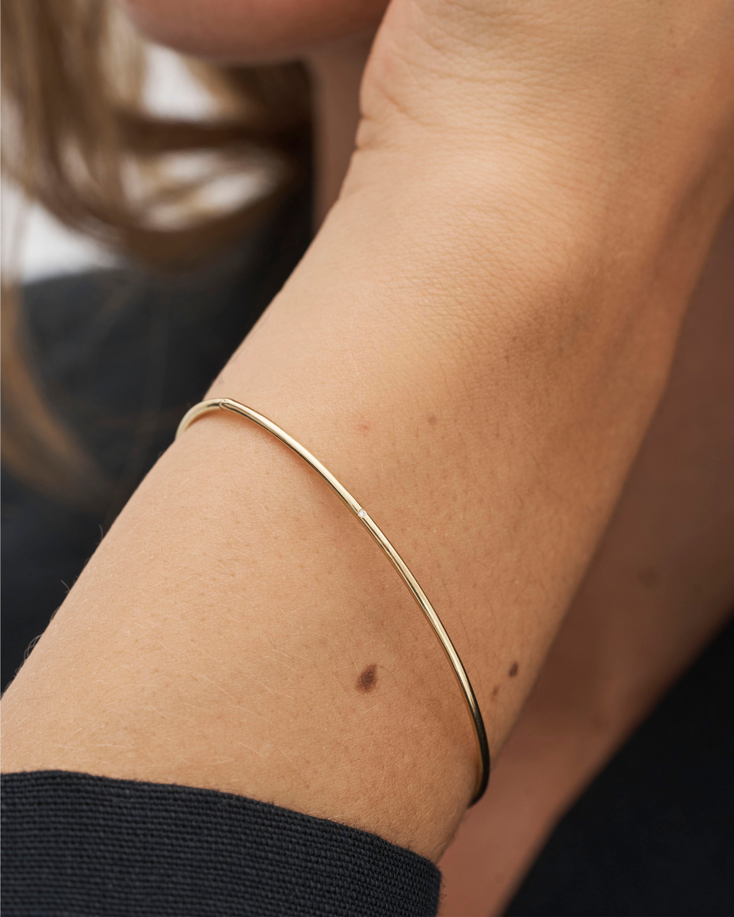 Raw Bangle - 18kt Yellow Gold