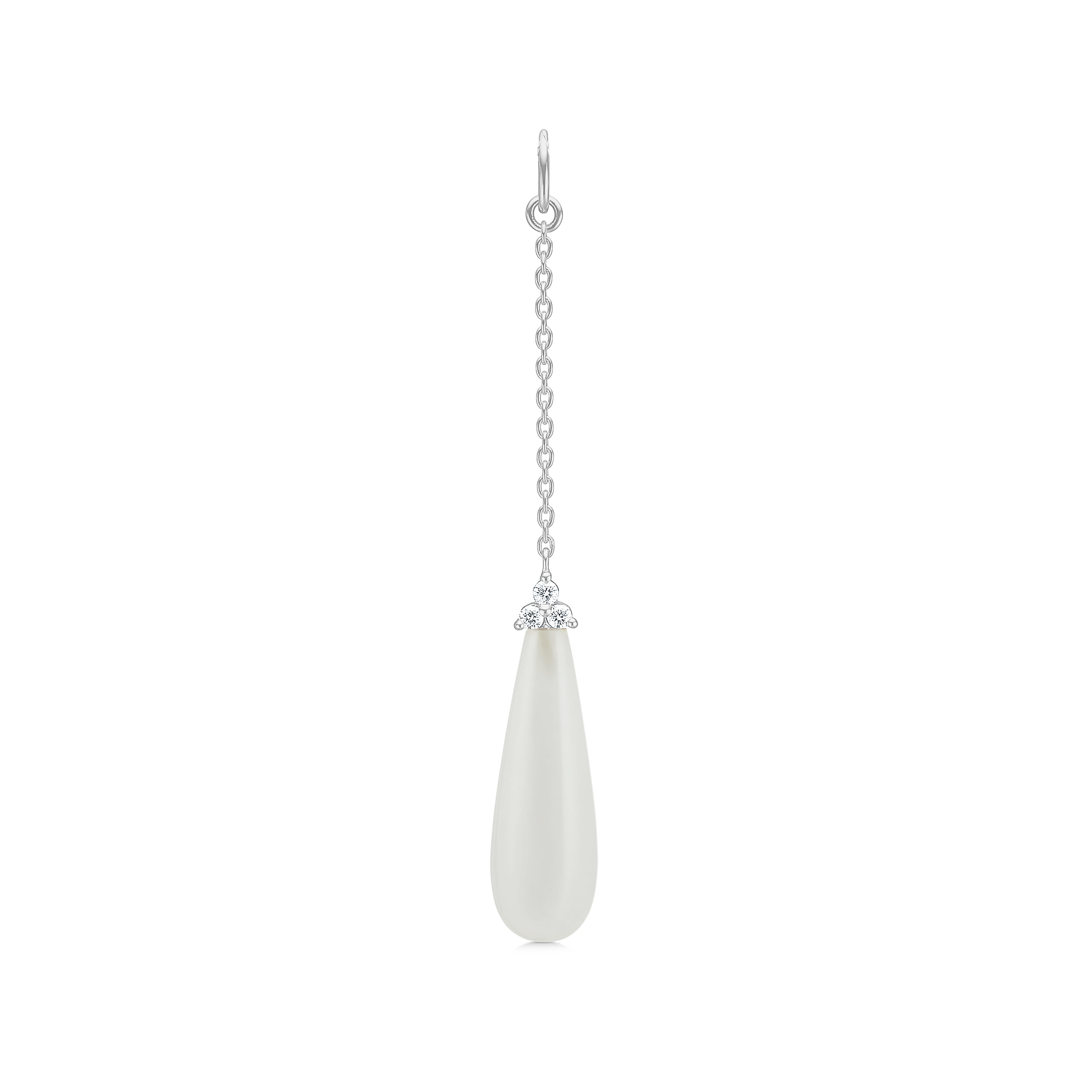 Fryd White Ear-Pendant - 18kt White Gold