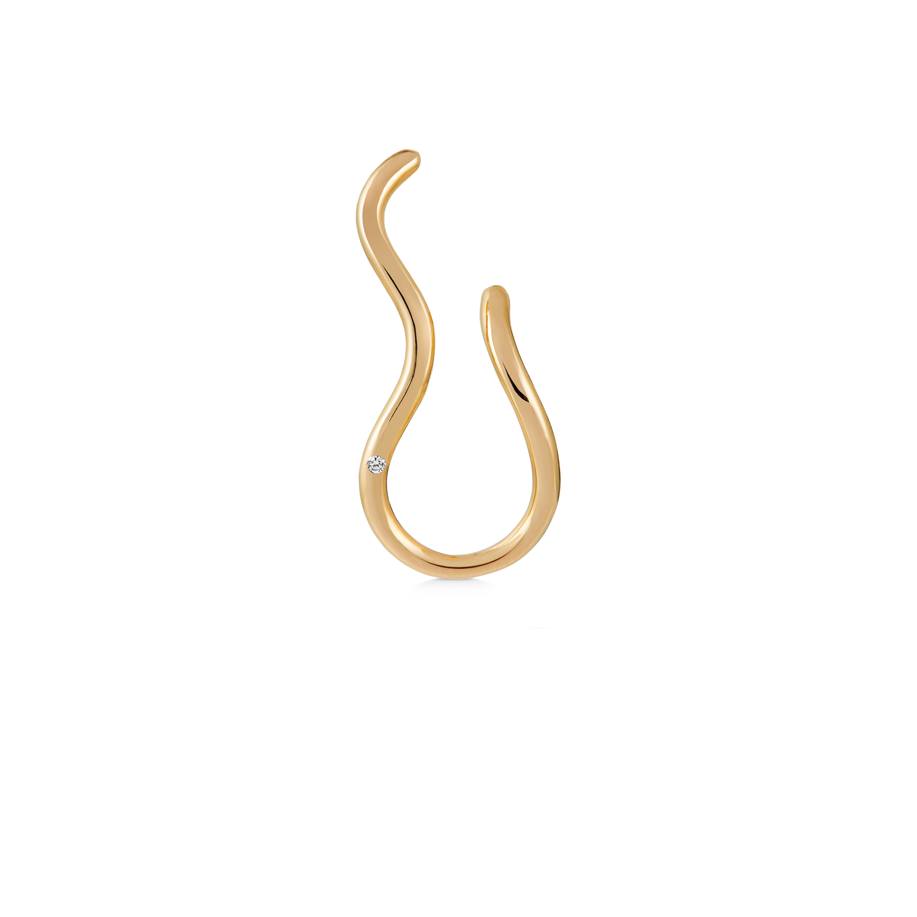 Fryd Wave Earring Right - 18kt Yellow Gold