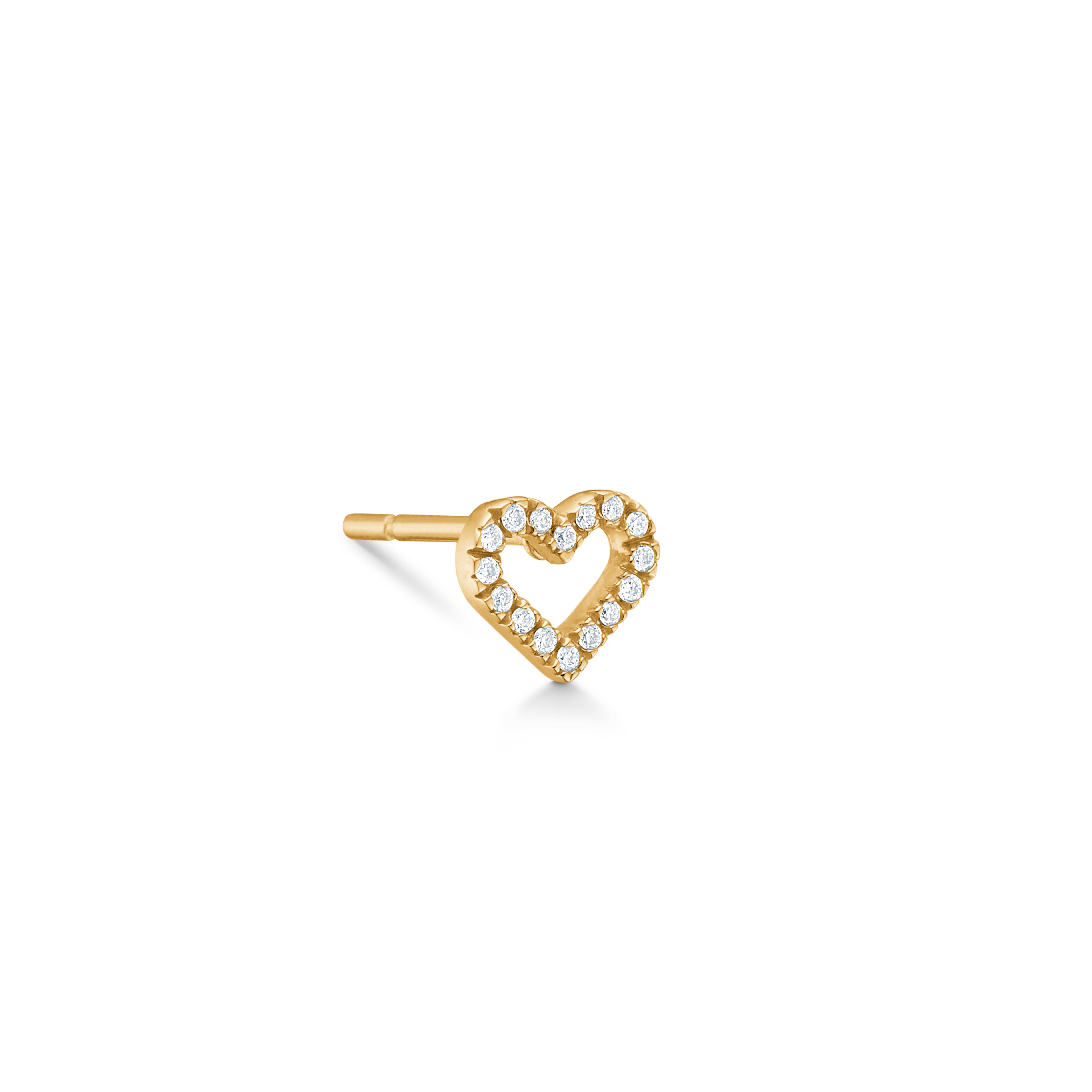 Symbols Open Heart ear stud M - 18kt Yellow Gold