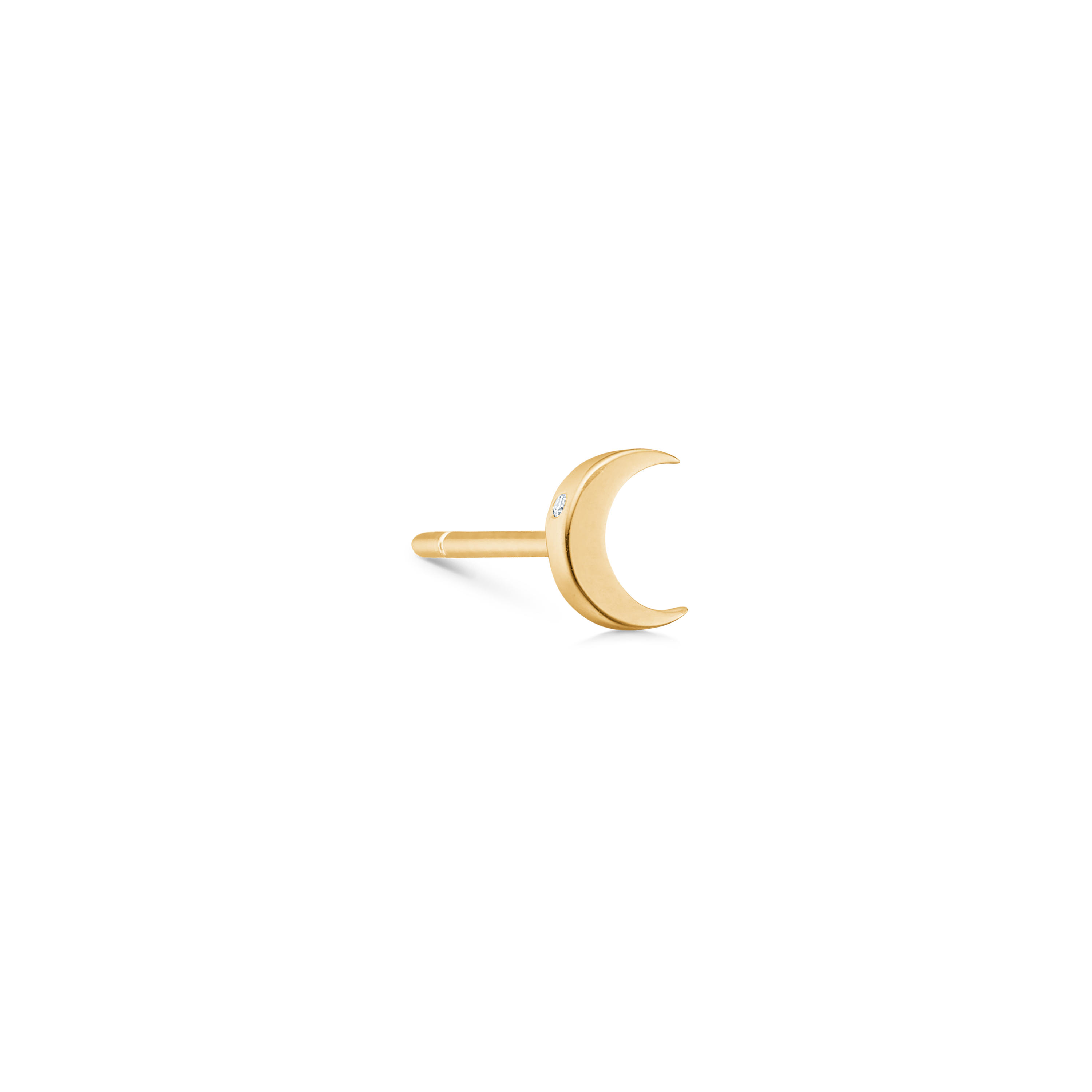Symbols Half Moon ear stud - 18kt Yellow Gold