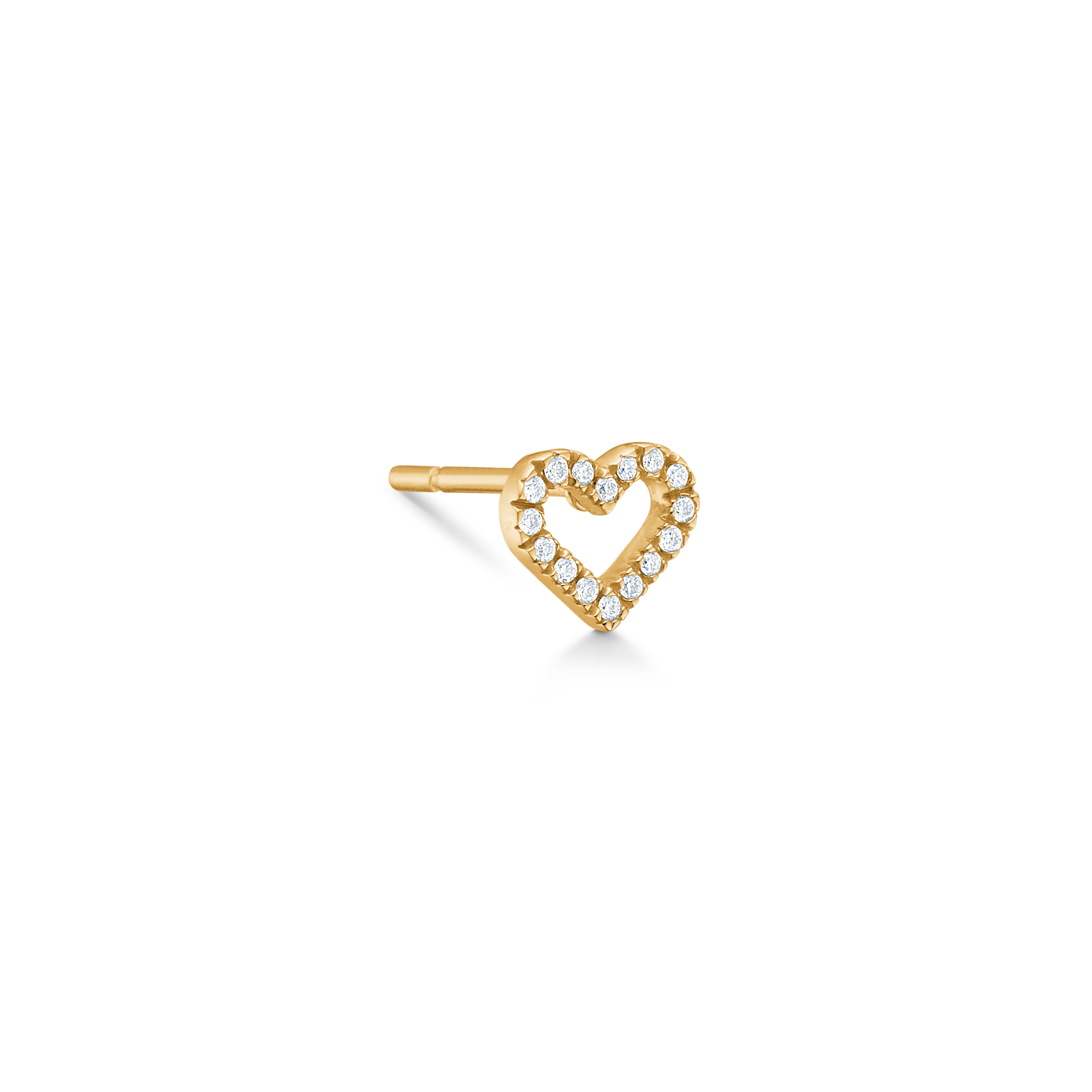 Symbols Open Heart ear stud M - 18kt Yellow Gold