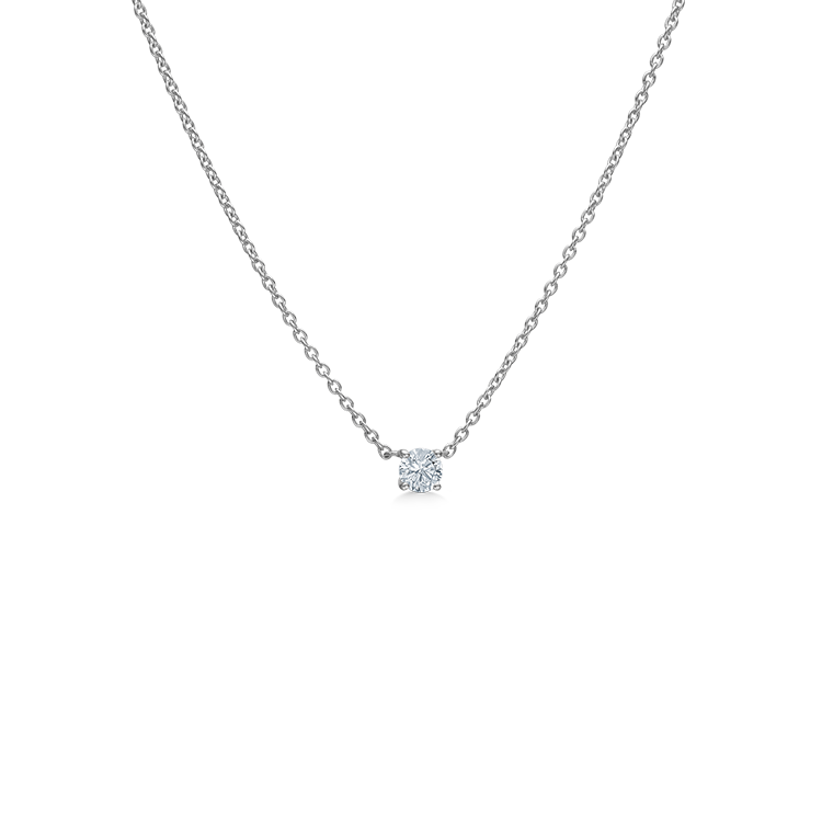 Floating Diamond necklace - 18kt White gold