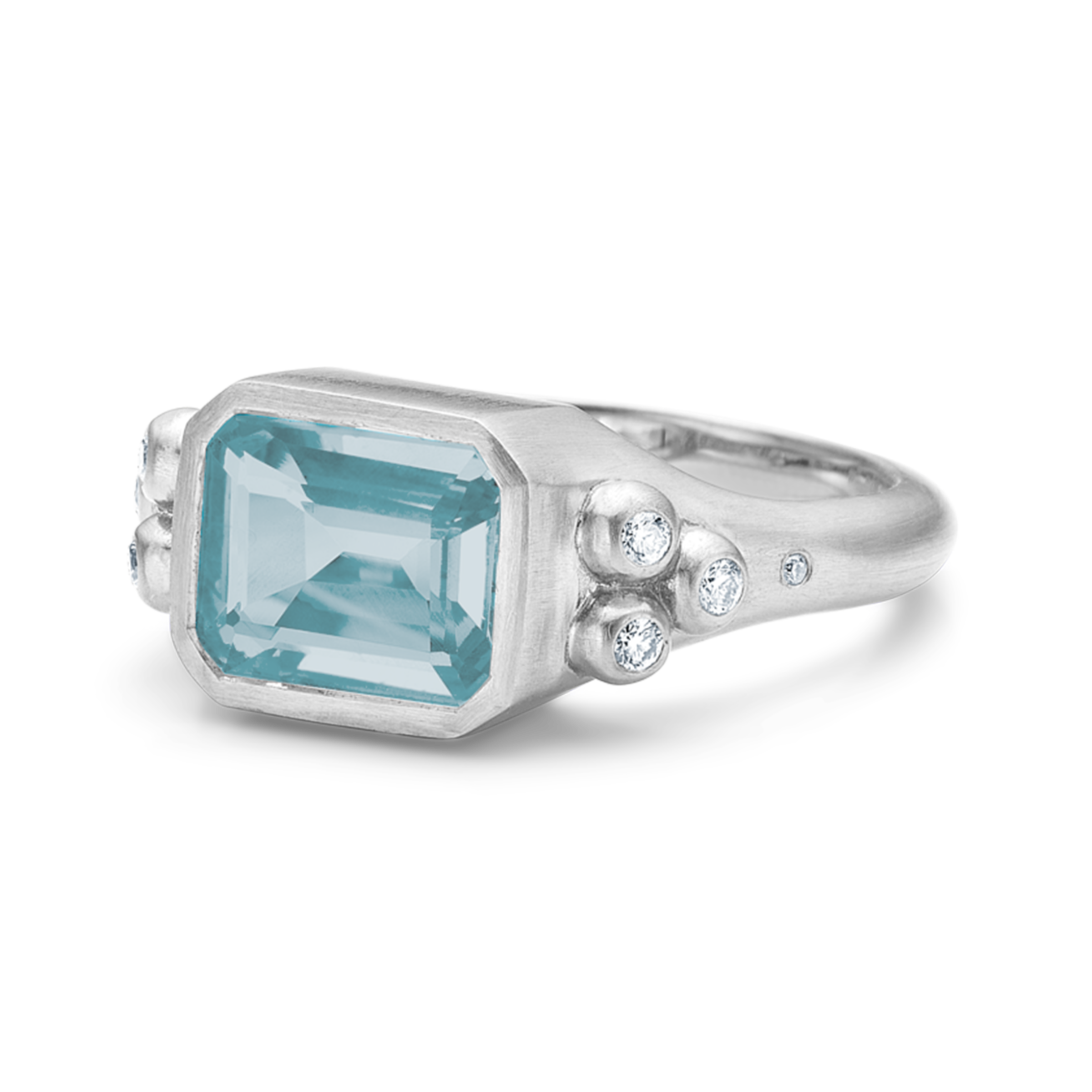 Orbit Octagon ring - 18kt White Gold