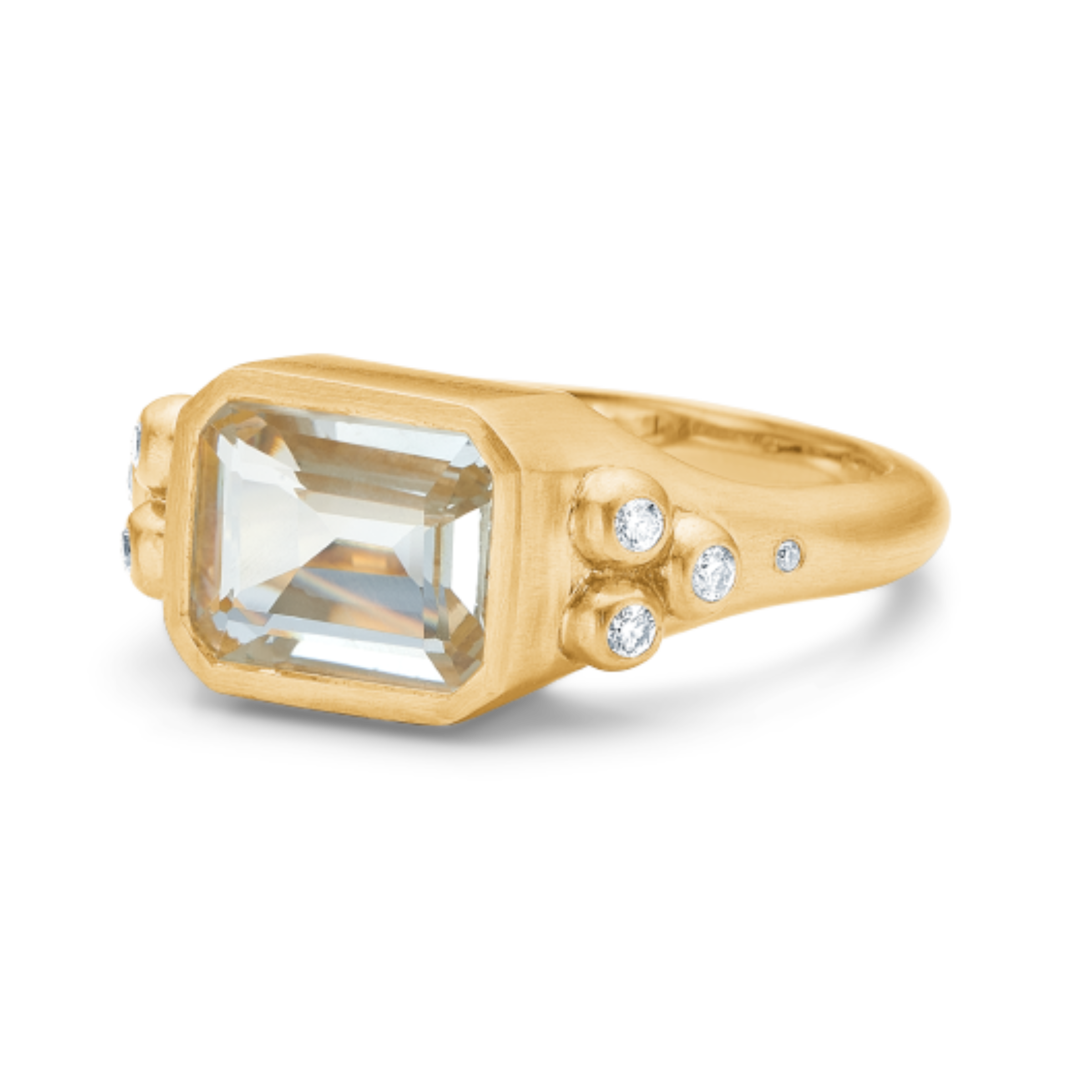 Orbit Octagon ring - 18kt Yellow Gold