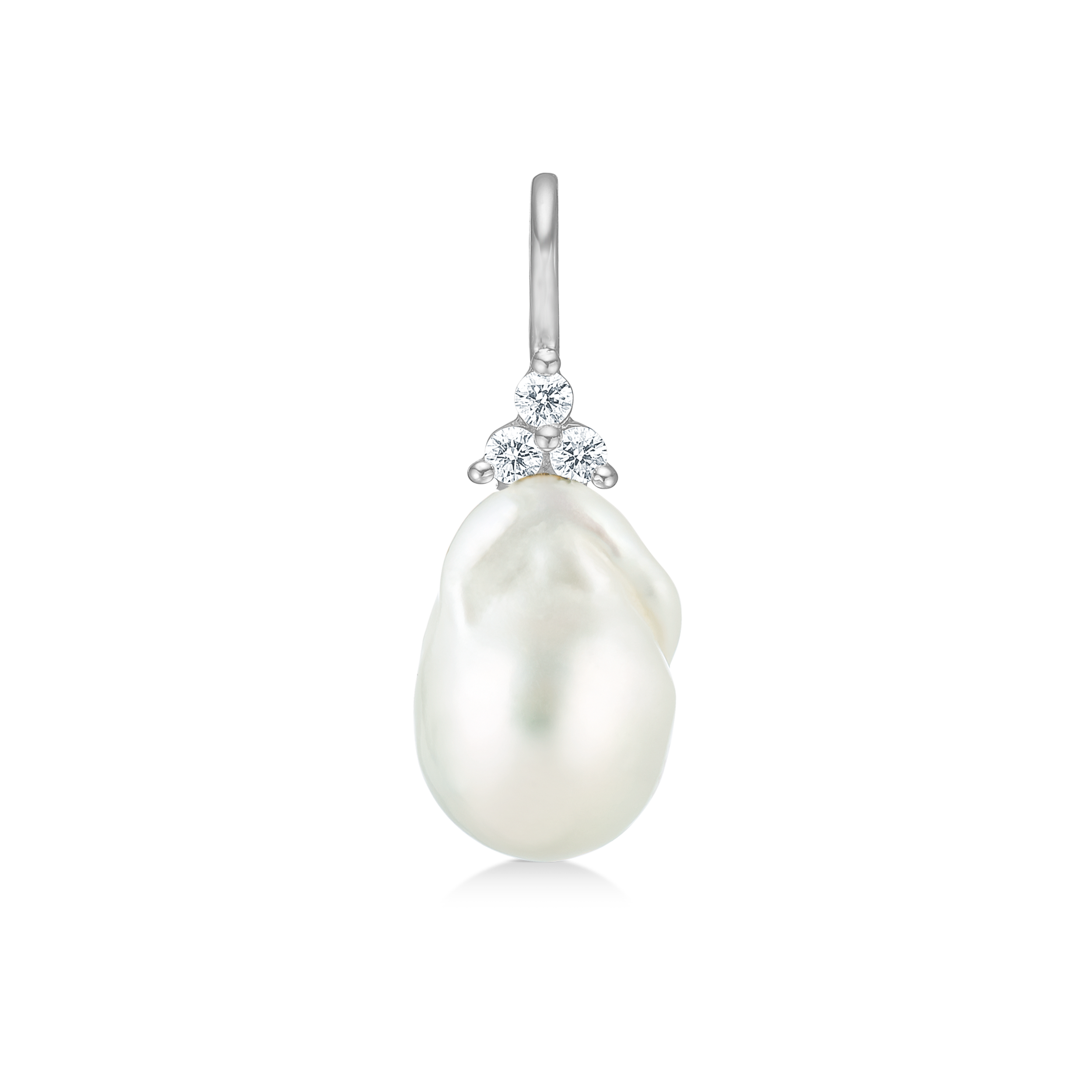 Fryd Baroque Pearl Pendant - 18kt White Gold