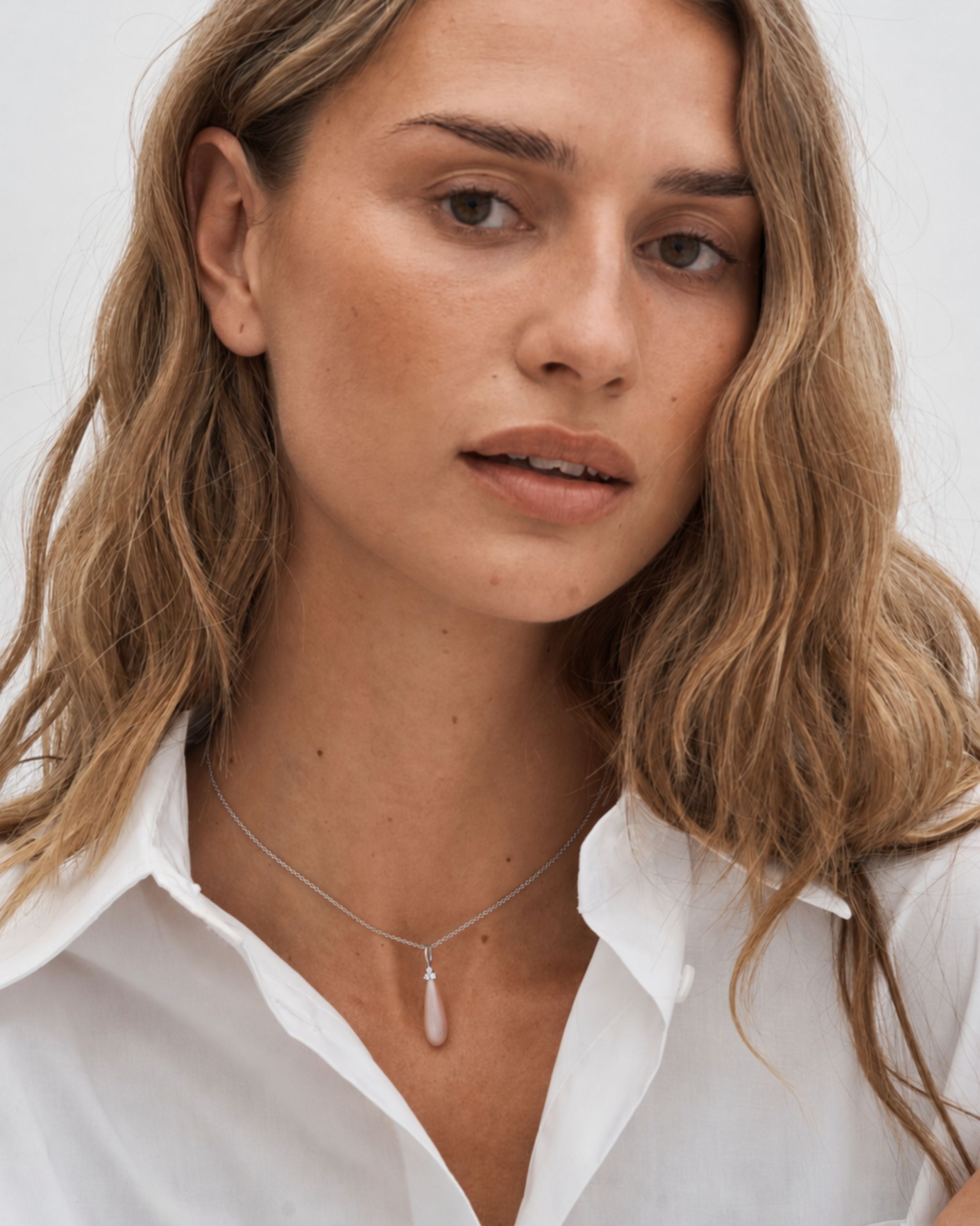 Fryd Blush Pendant - 18kt White Gold