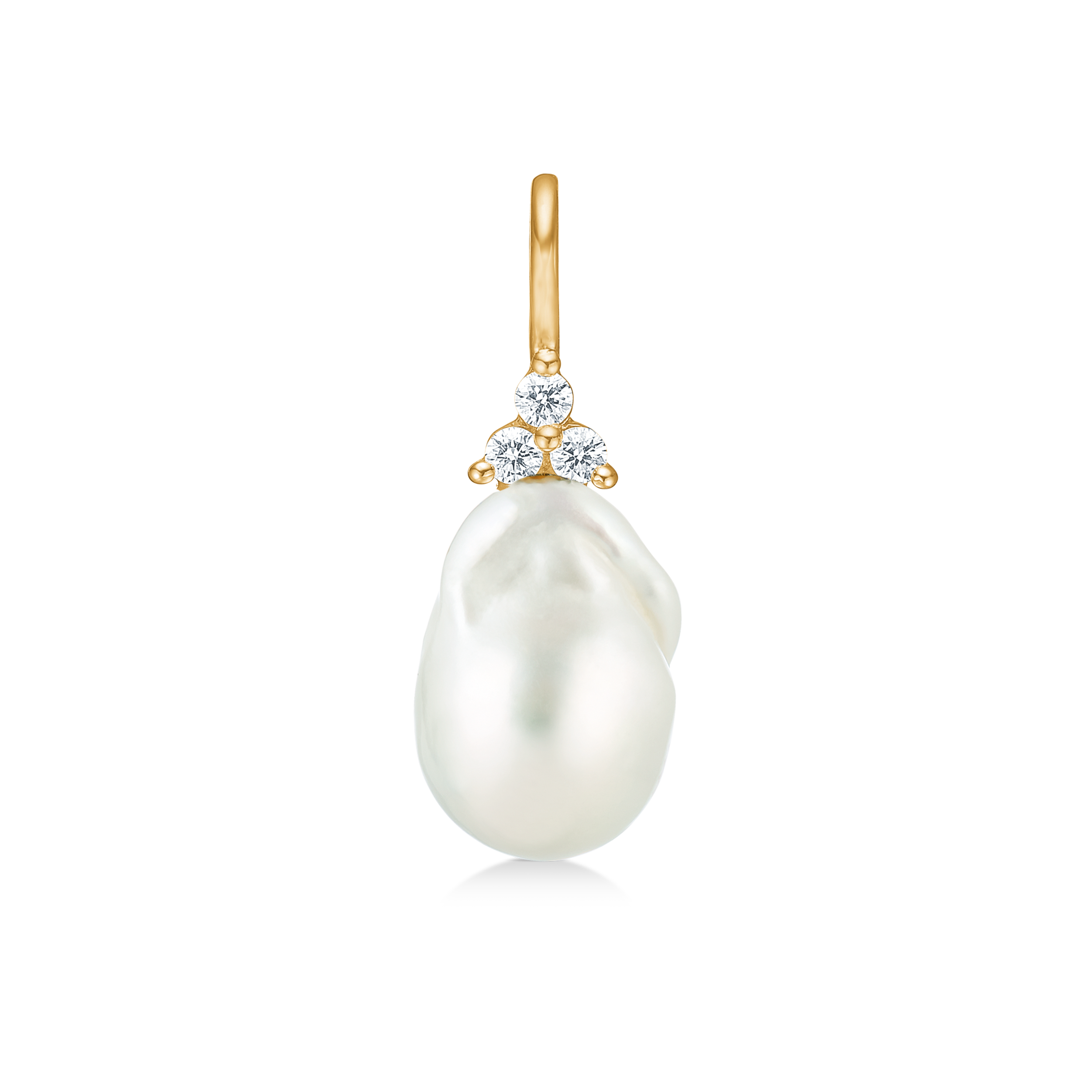 Fryd Baroque Pearl Pendant - 18kt Yellow Gold