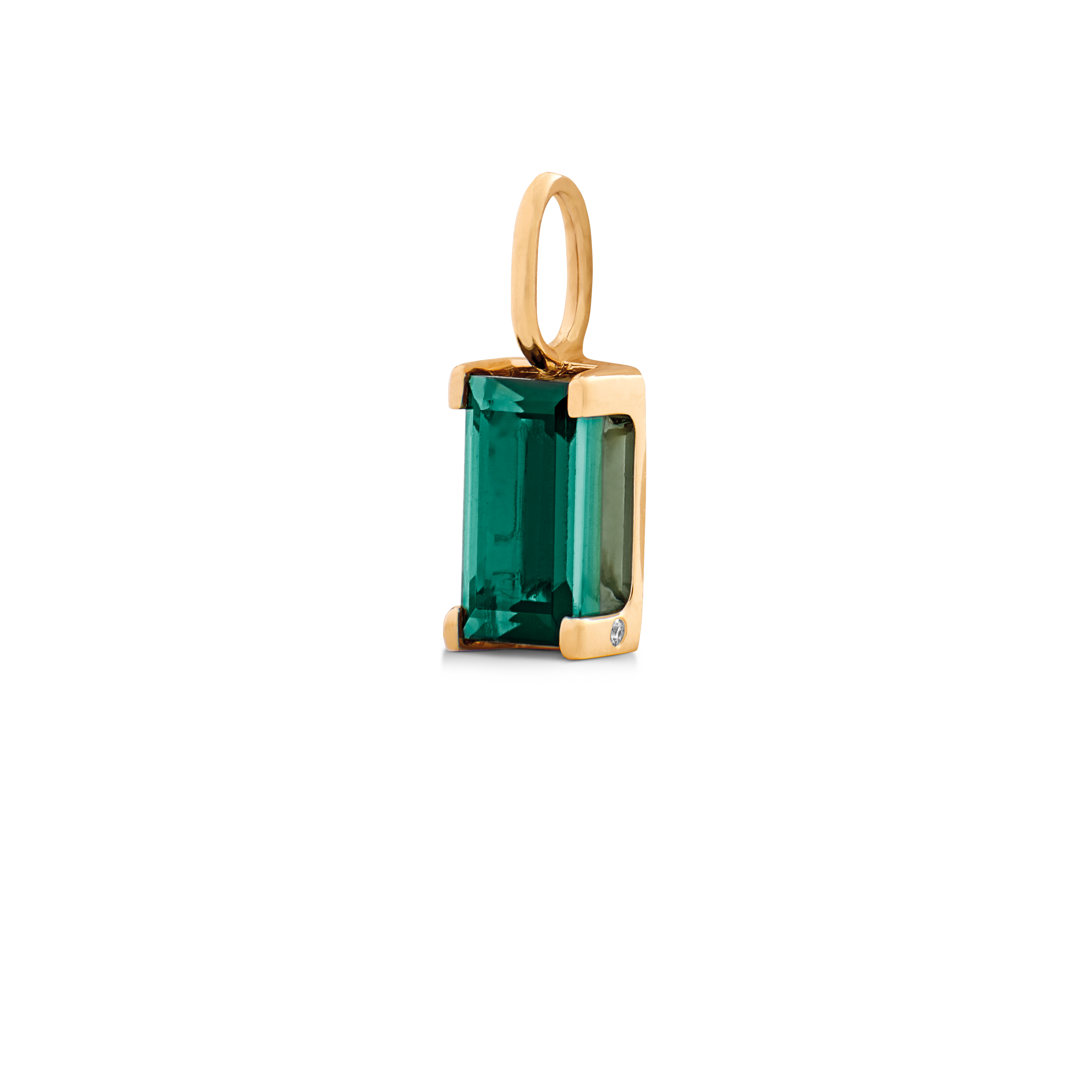 Nord Green Pendant - 18kt Yellow Gold