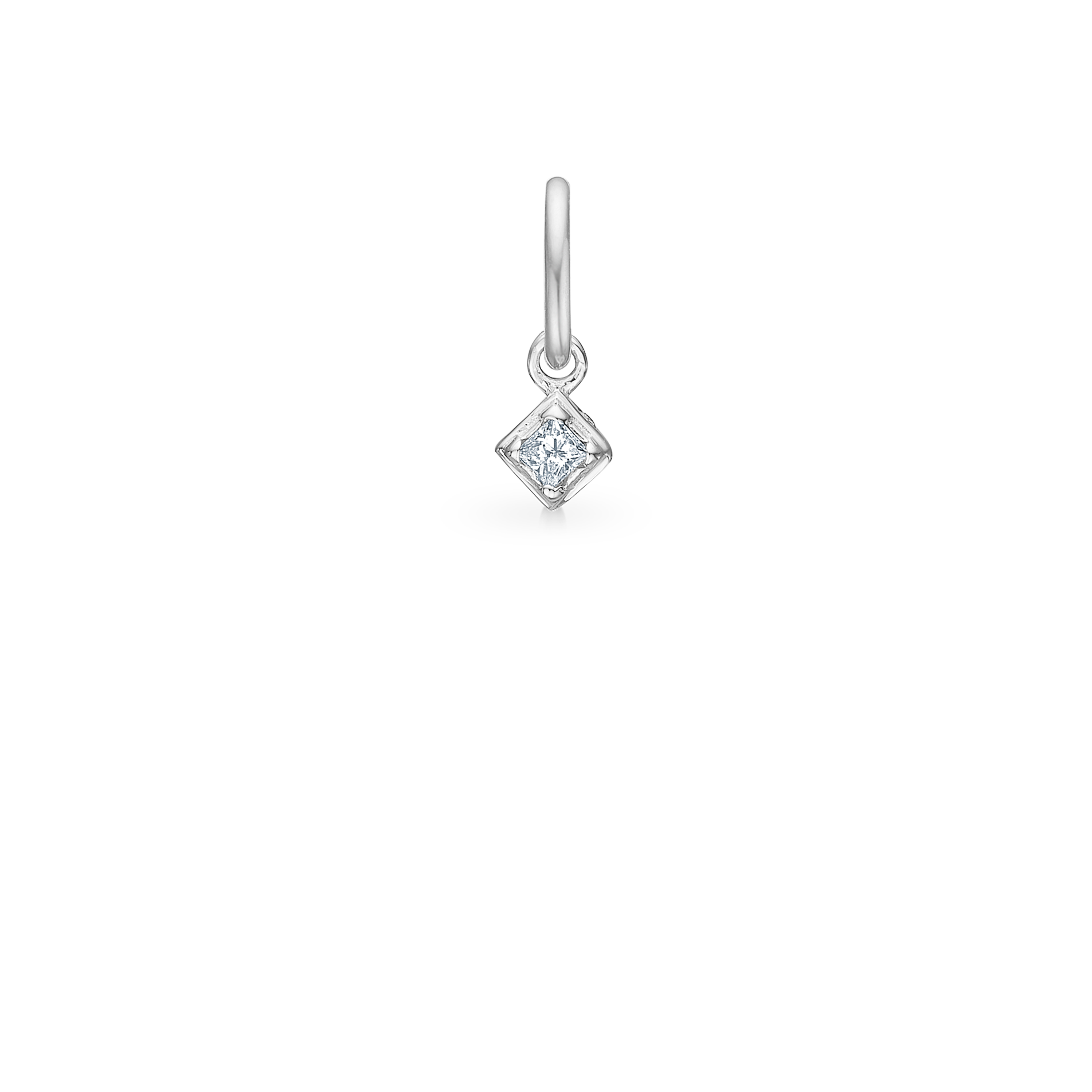 Rock Classic Diamond Pendant S - 18kt White Gold