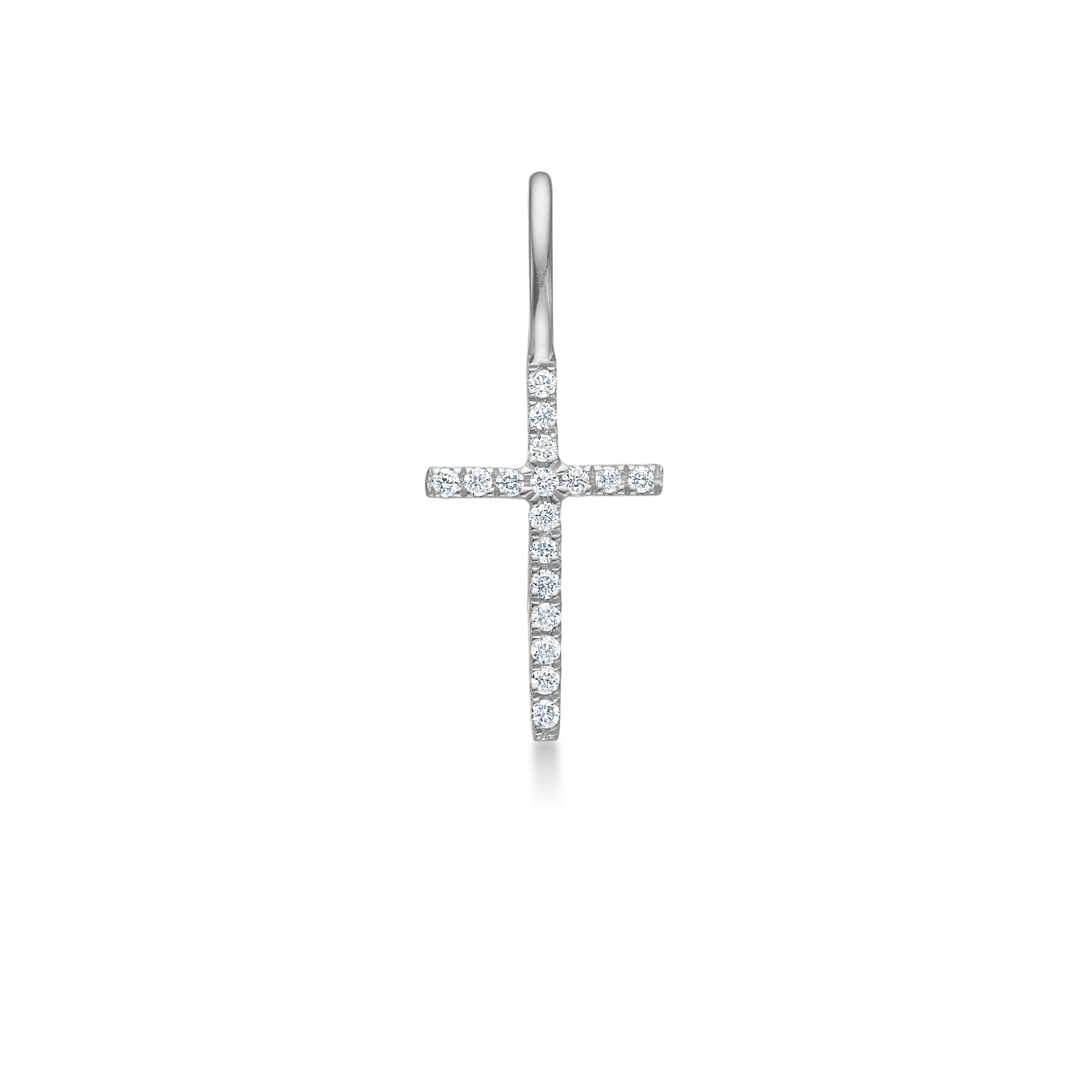 Symbols Cross Diamond Pendant - 18kt White Gold