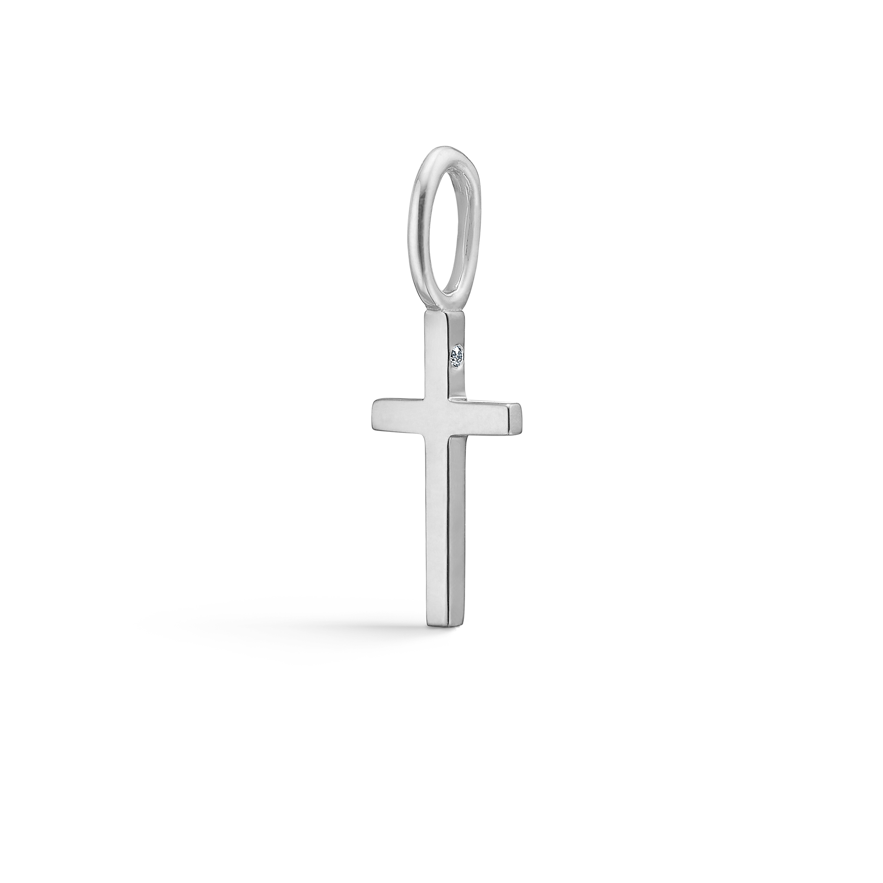 Symbols Cross Pendant - 18kt White Gold