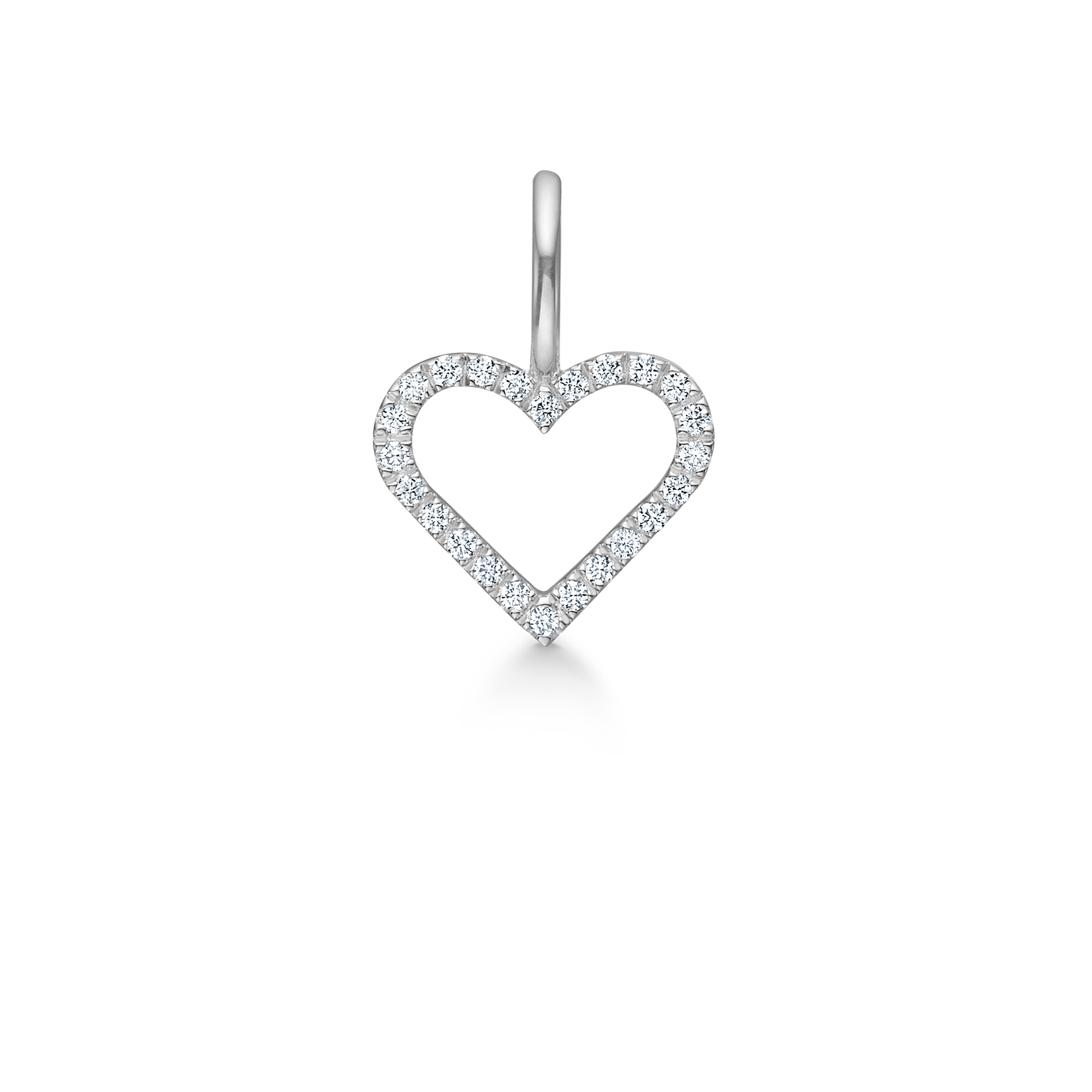 Symbols Open Heart Diamond pendant - 18kt White Gold