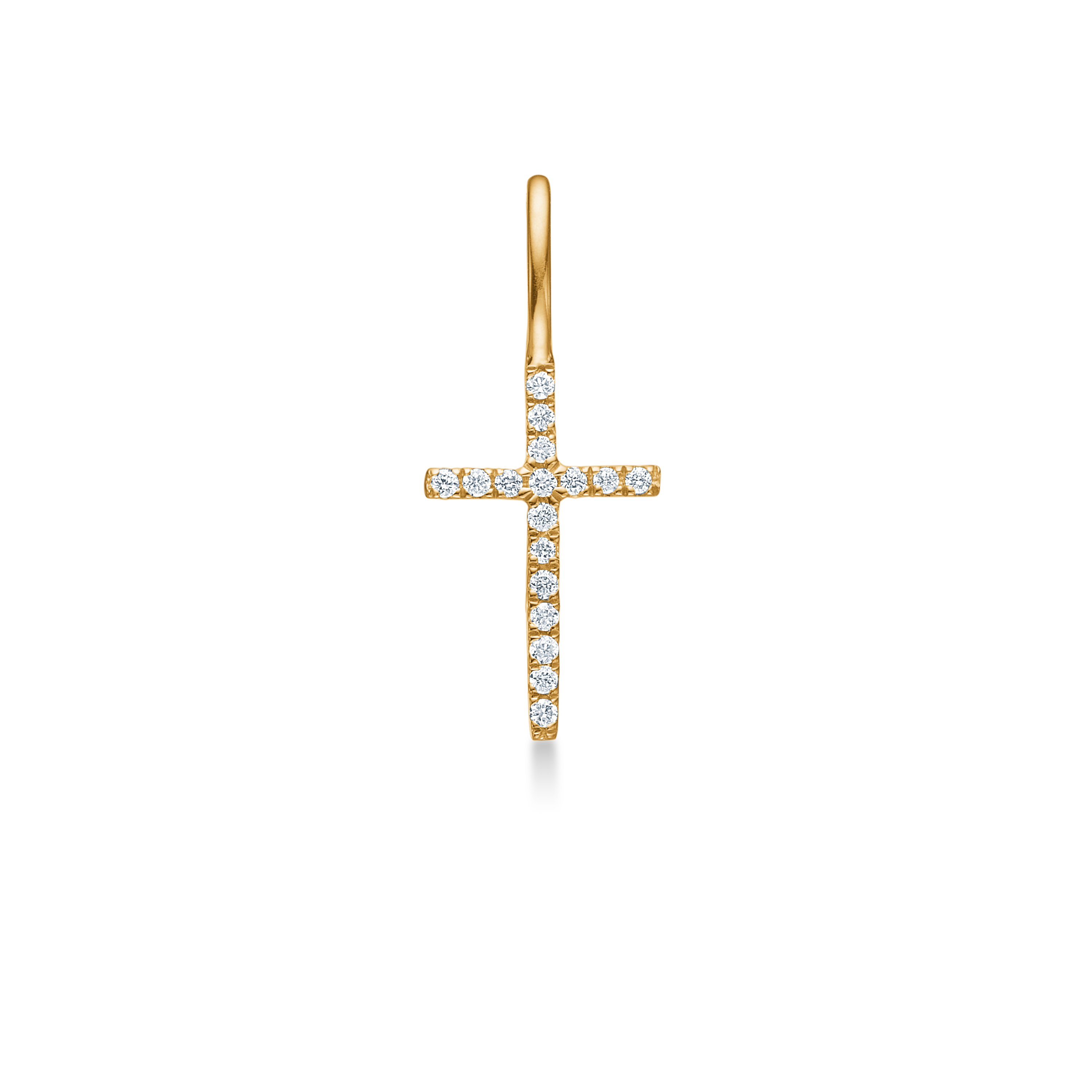 Symbols Cross Diamond Pendant - 18kt Yellow Gold