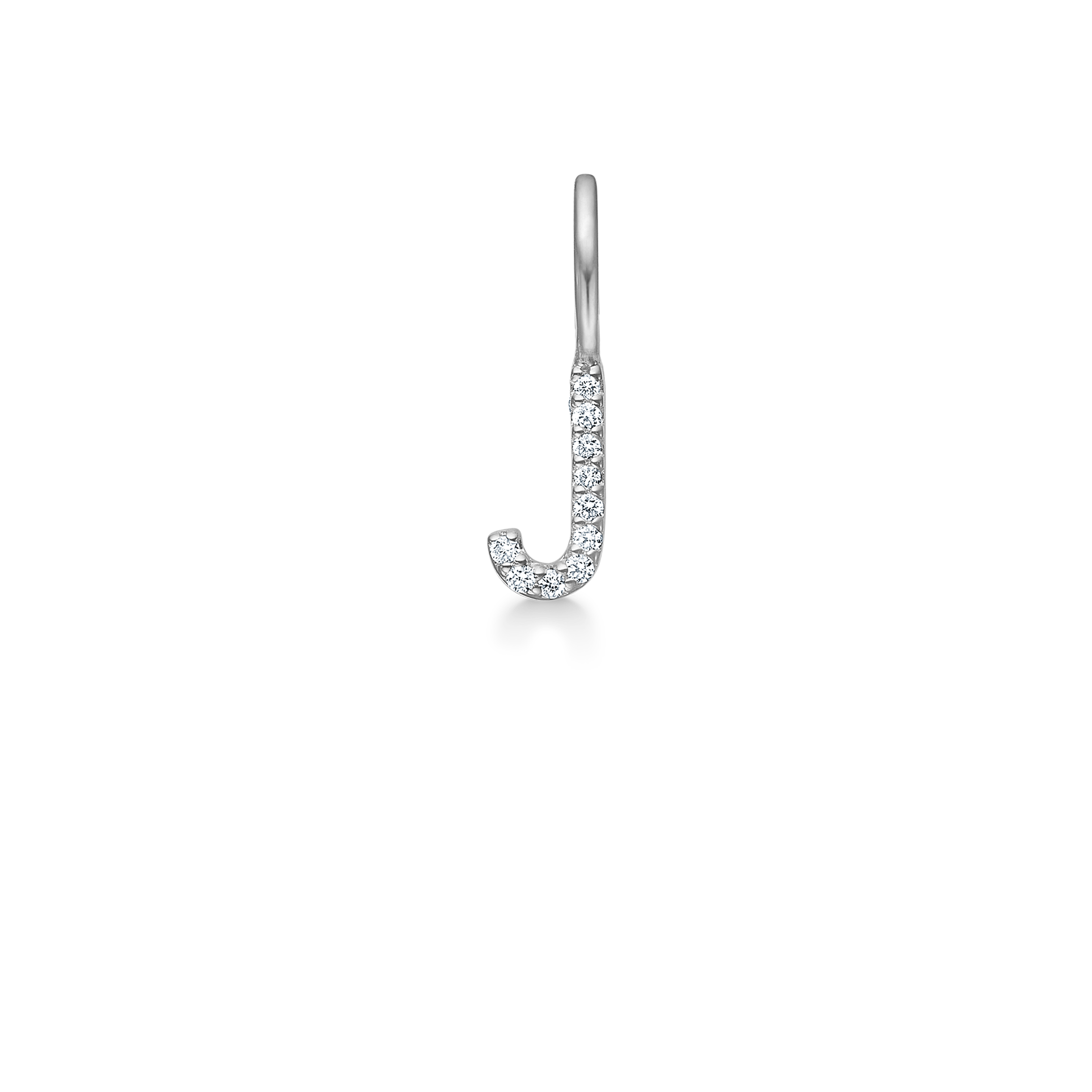 My J Diamond Pendant - 18kt White Gold
