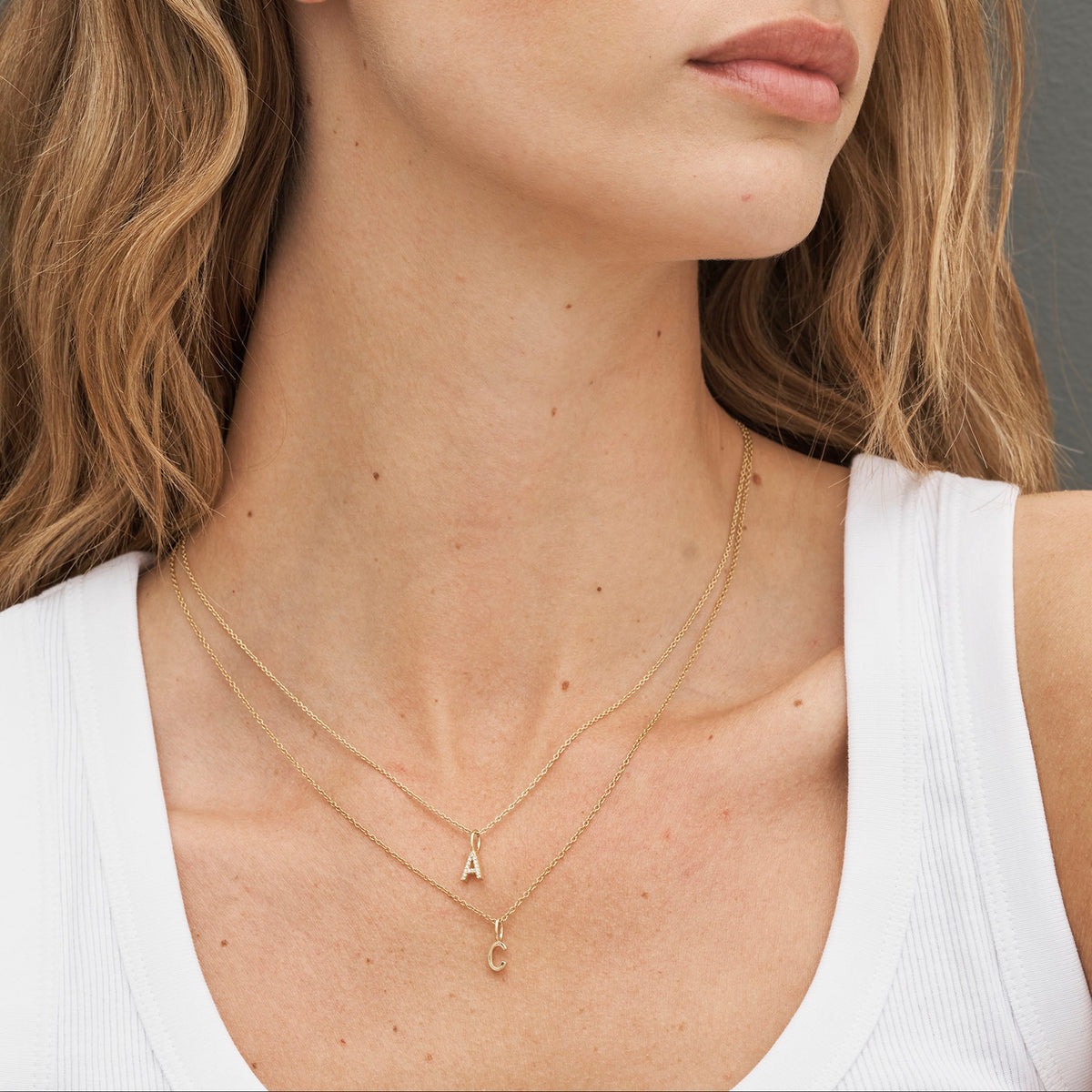 My A Diamond Pendant - 18kt Yellow Gold