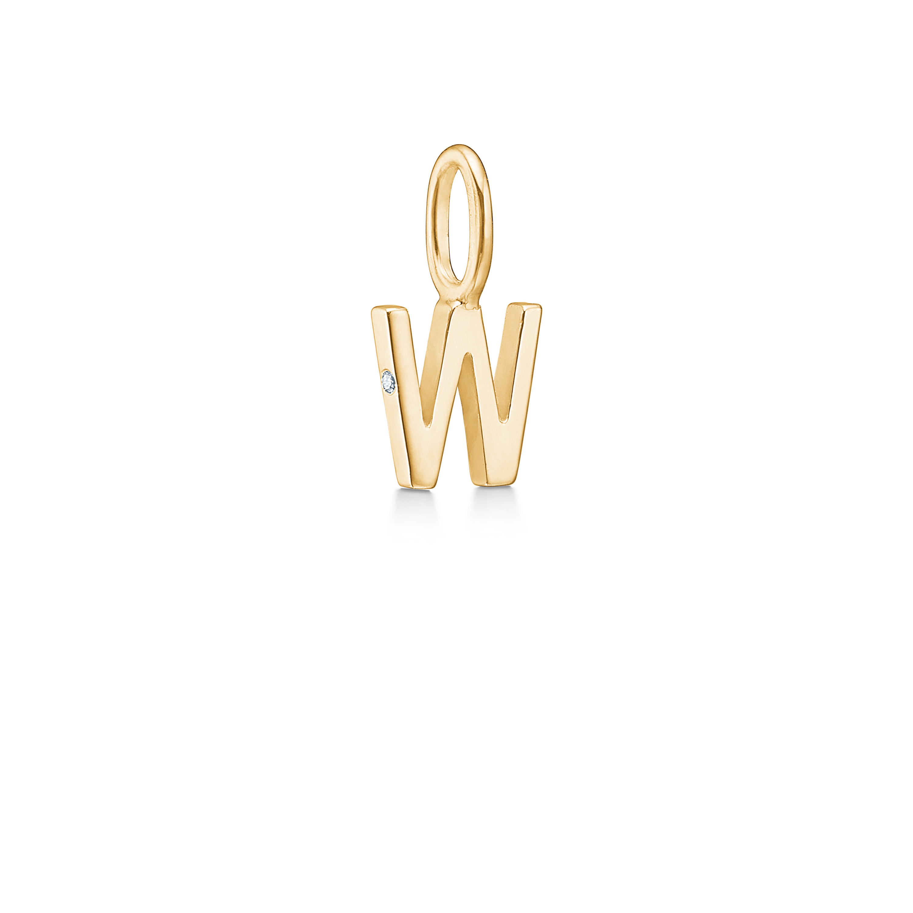 My W pendant - 18kt Yellow Gold