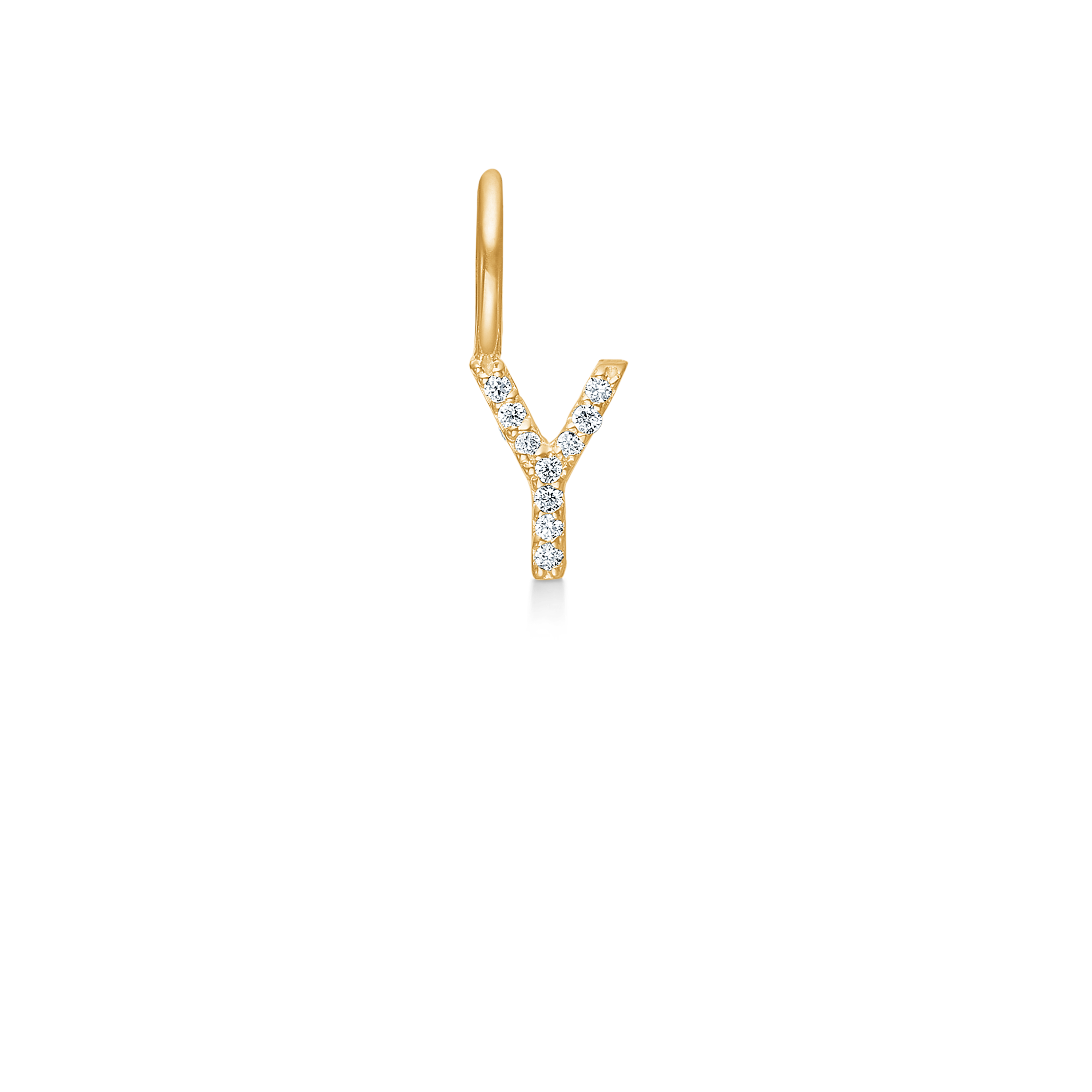 My Y Diamond Pendant - 18kt Yellow Gold