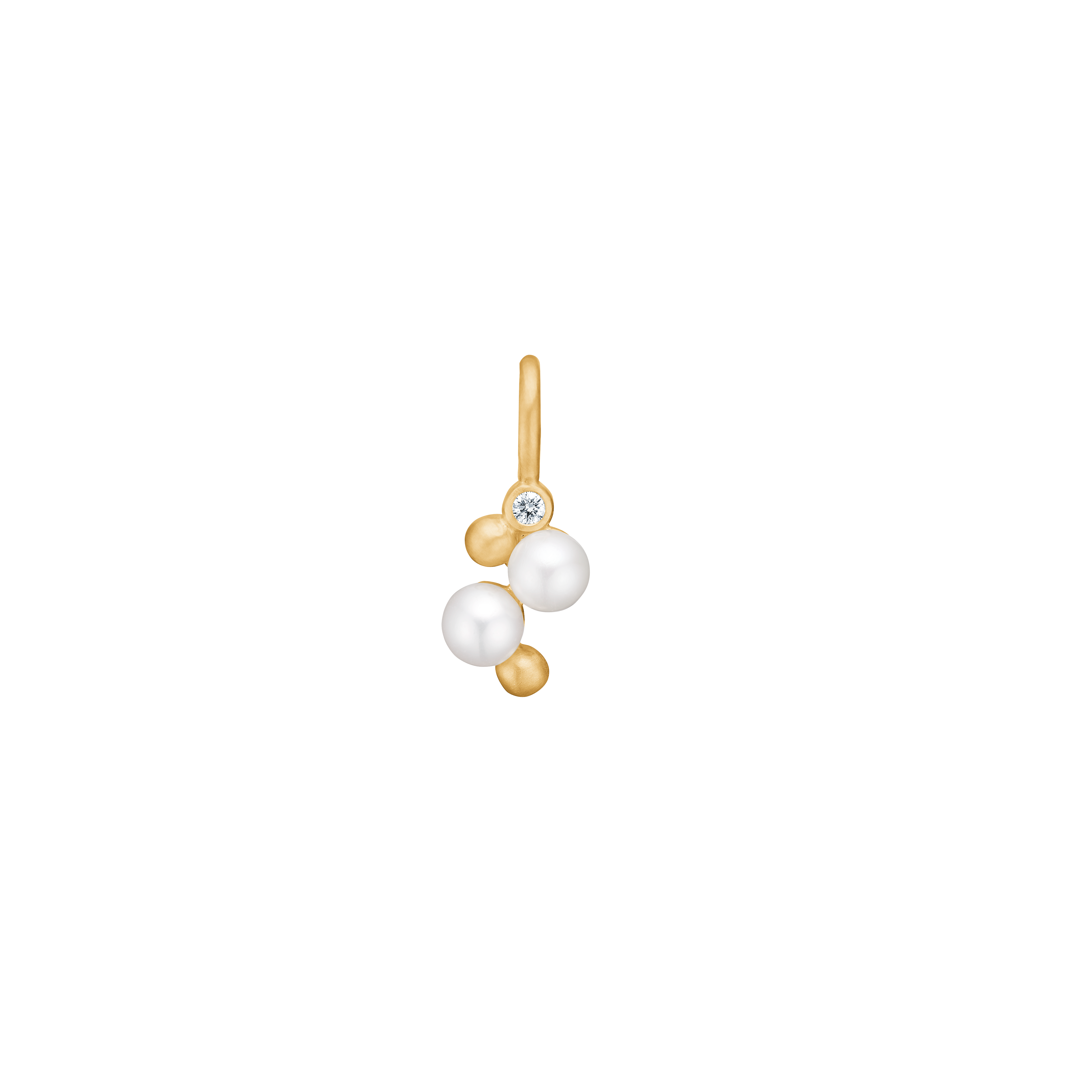Orbit Dot Pearl Pendant - 18kt Yellow Gold