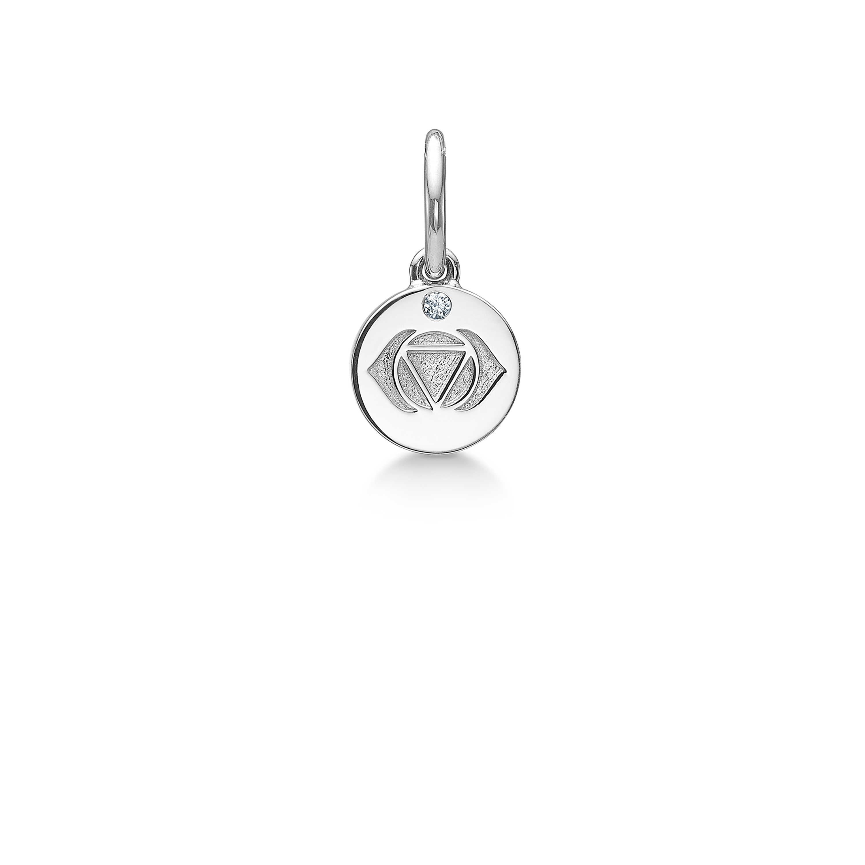Inner Peace Third Eye Chakra Pendant - 18kt White Gold