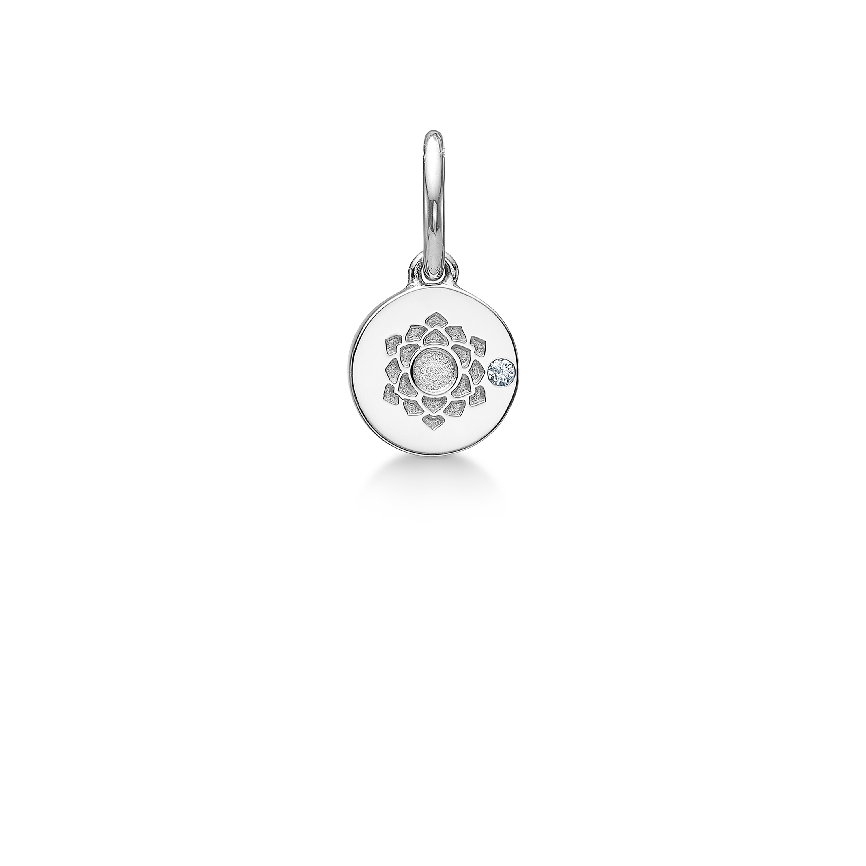 Inner Peace Crown Chakra Pendant - 18kt White Gold