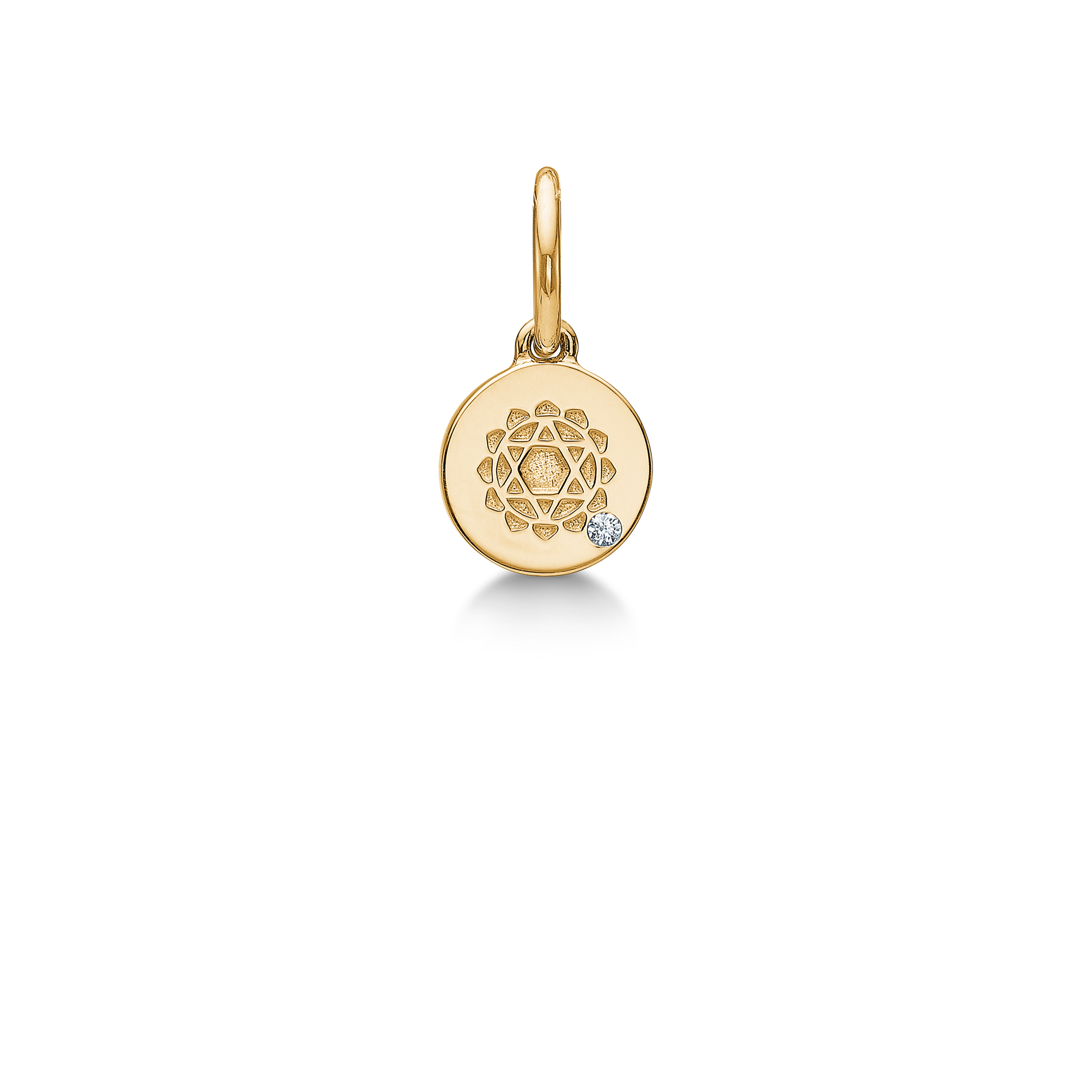 Inner Peace Heart Chakra Pendant - 18kt Yellow Gold