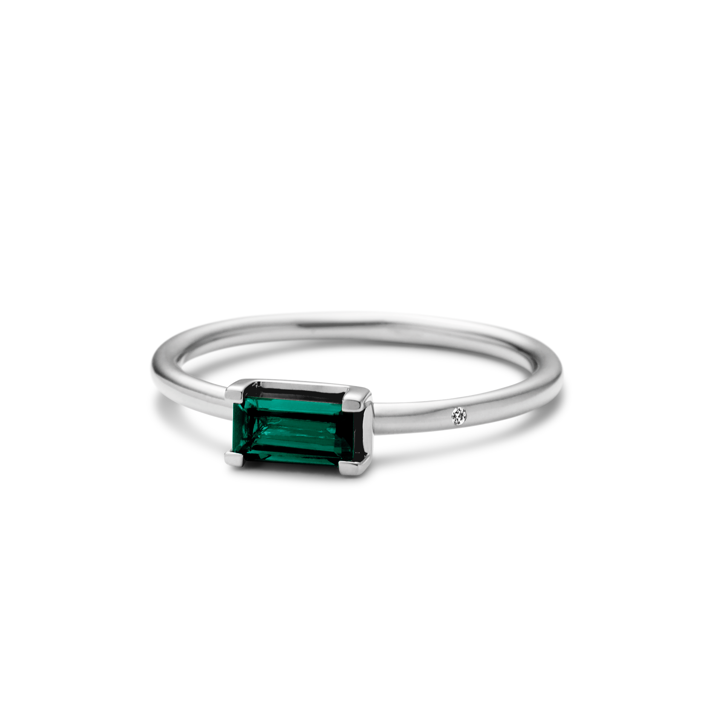 Nord Green Ring S - 18kt White Gold