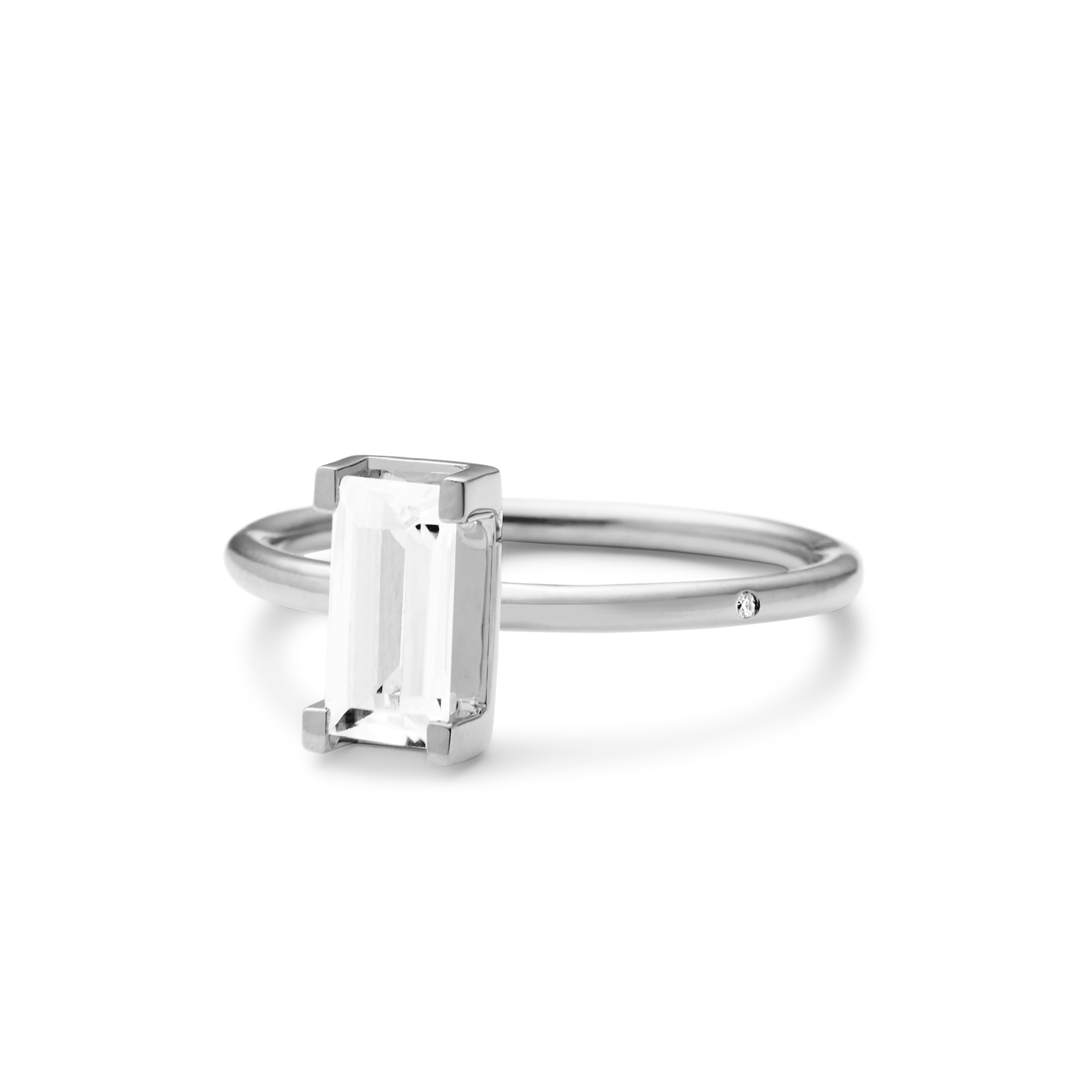 Nord White Ring Turned - 18kt White Gold