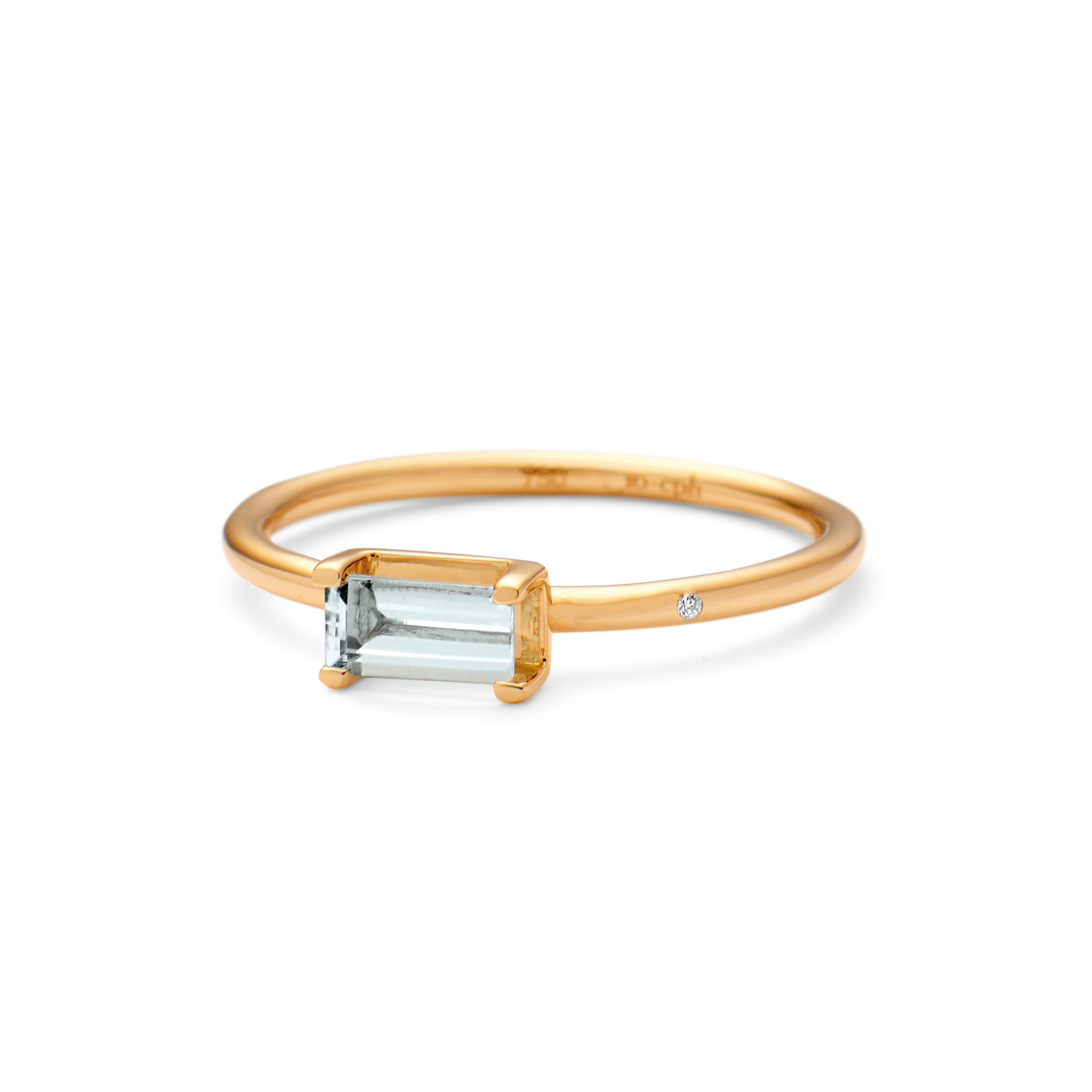 Nord Blue Ring S - 18kt Yellow Gold