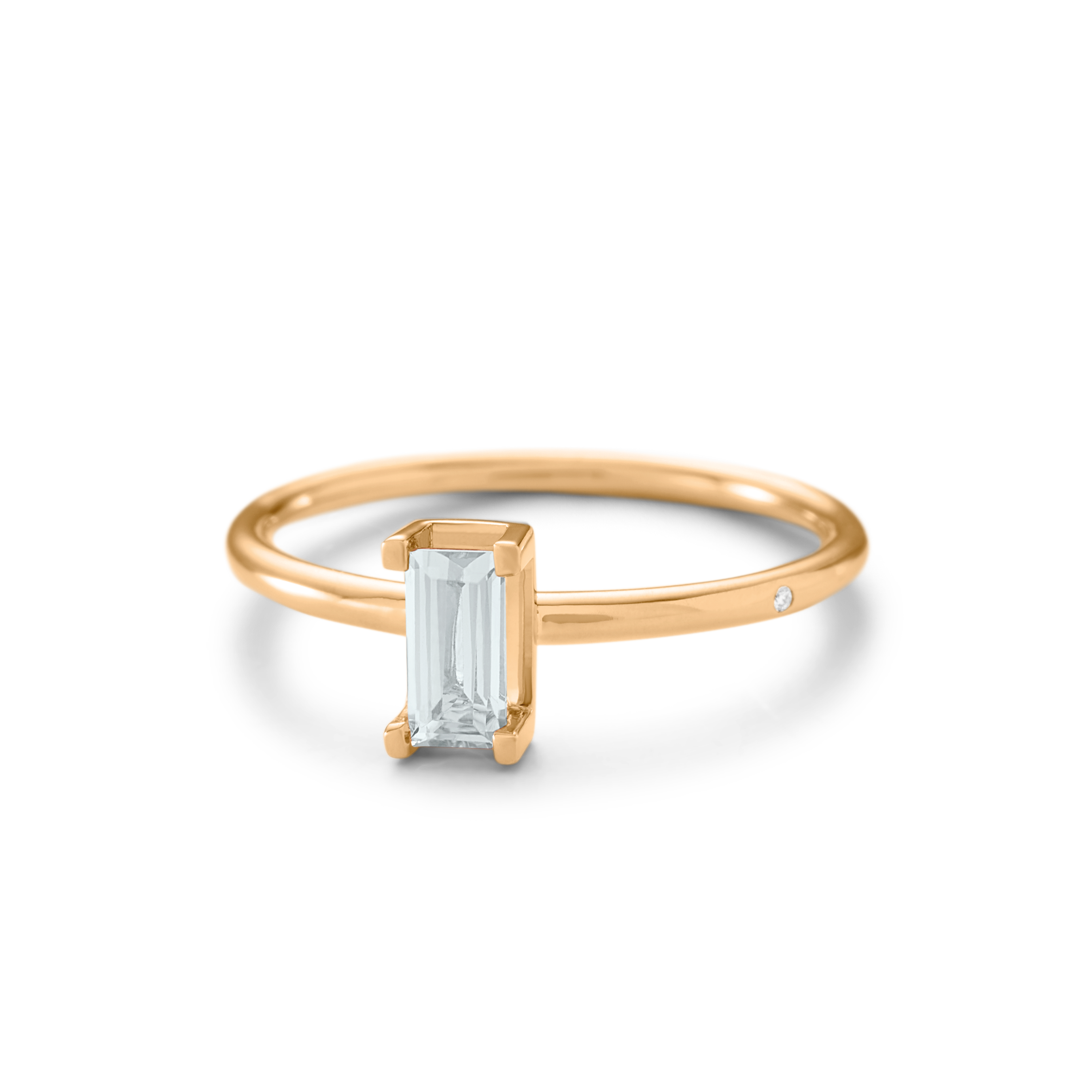 Nord Blue Ring S Turned - 18kt Yellow Gold