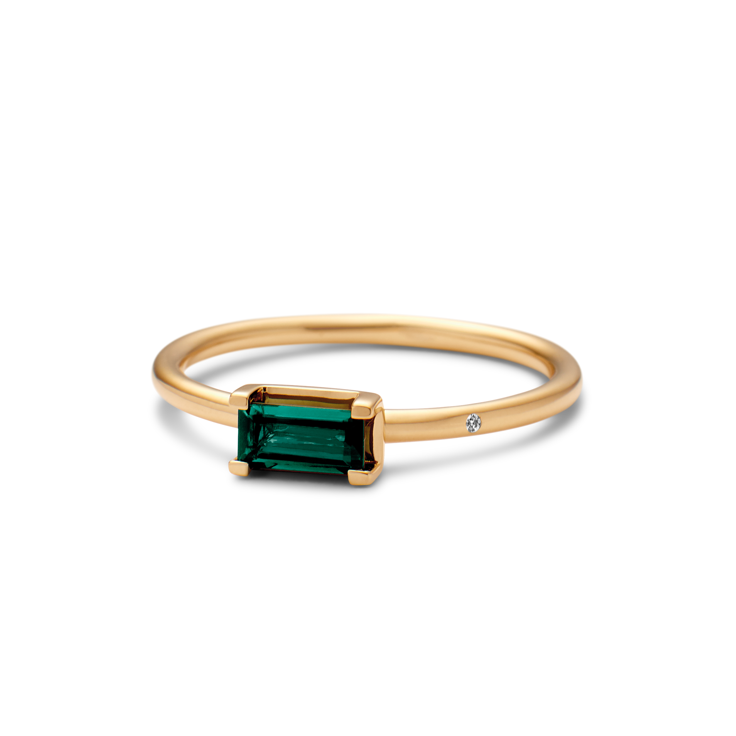 Nord Green Ring S - 18kt Yellow Gold