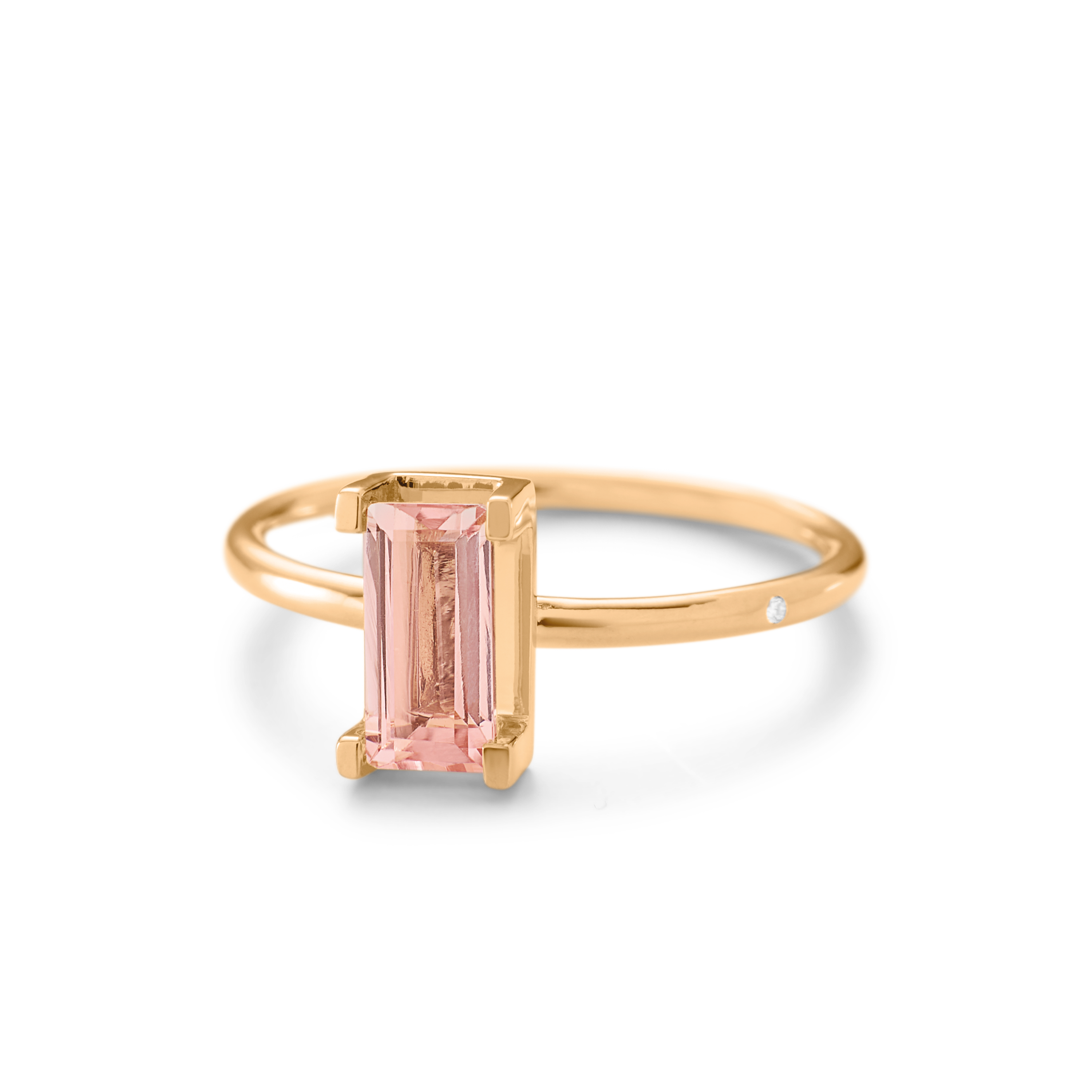 Nord Pink Ring Turned - 18kt Yellow Gold