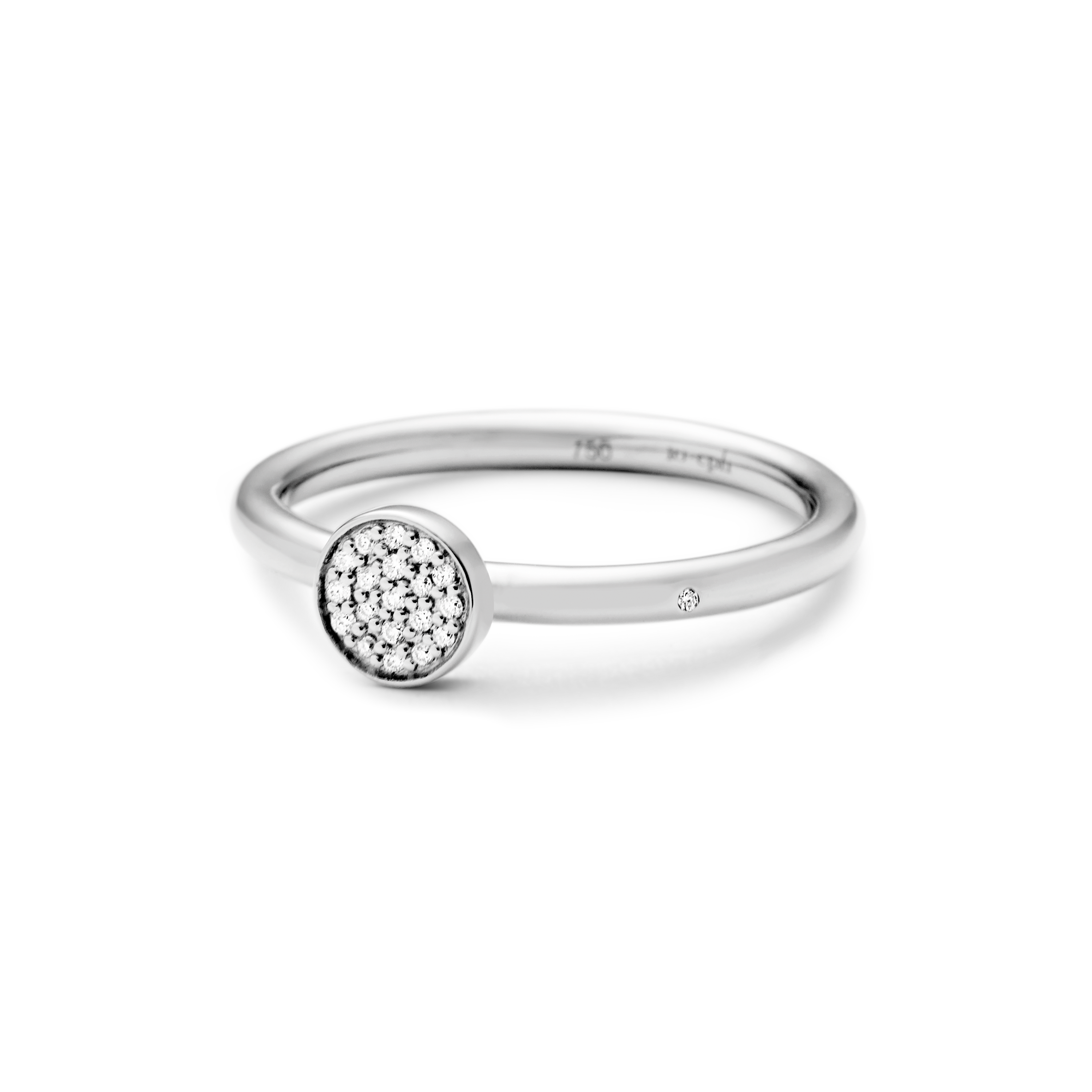 Rock Classic Round Diamond Ring S - 18kt White Gold