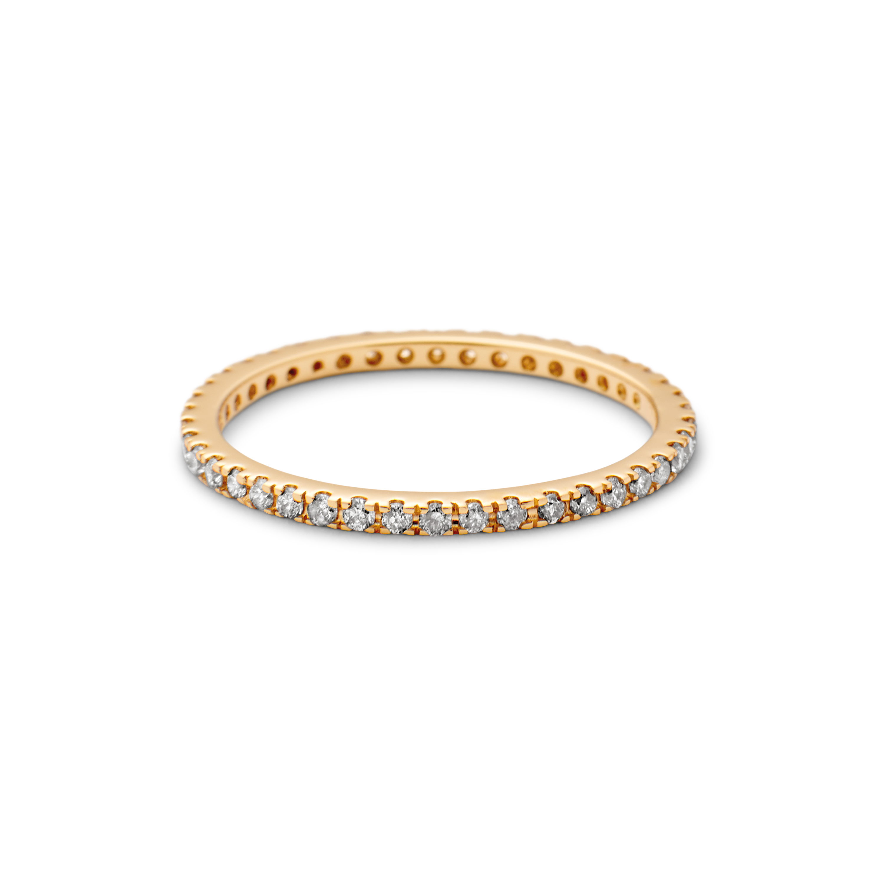 Rock Classic Grey Diamond Ring - 18kt Yellow Gold