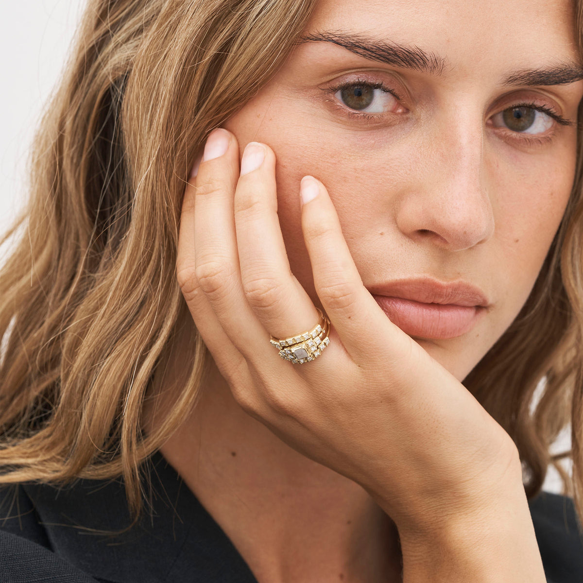 Raw Classic Diamond Ring - 18kt Yellow Gold