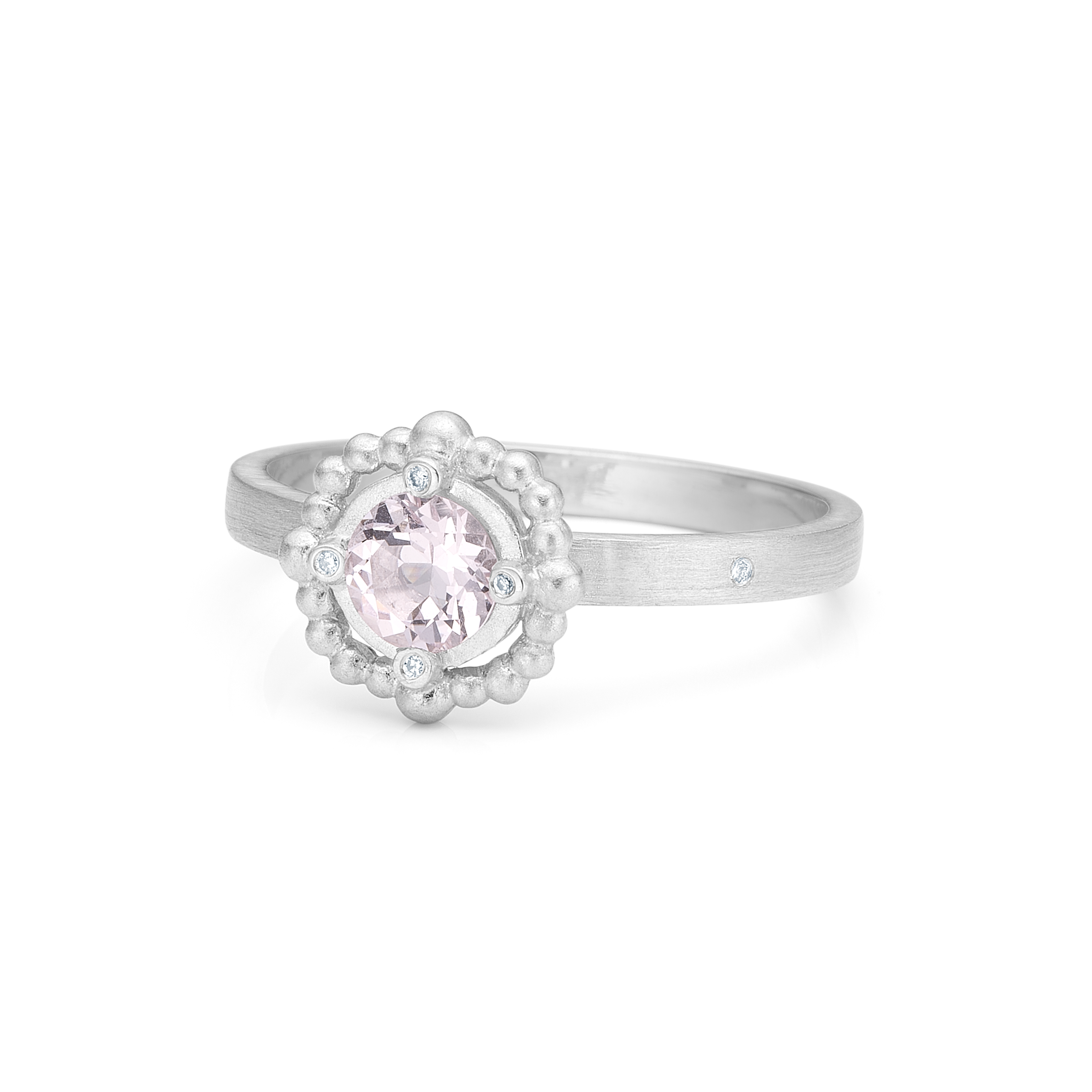 Orbit Rose Ring - 18kt White Gold