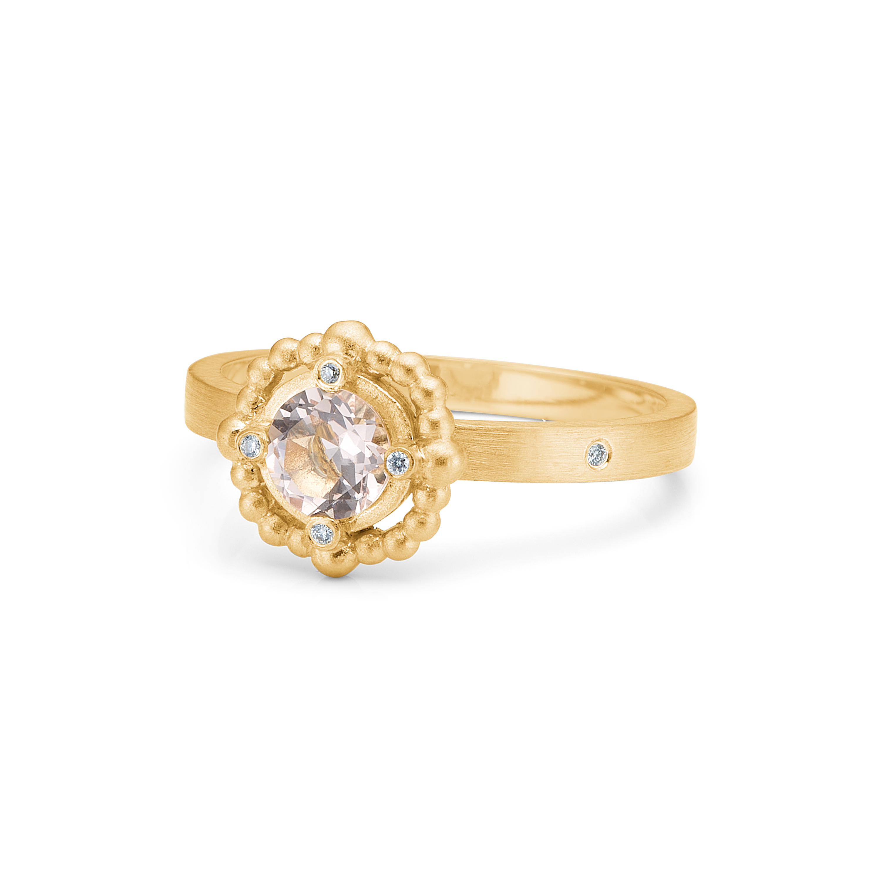 Orbit Rose Ring - 18kt Yellow Gold