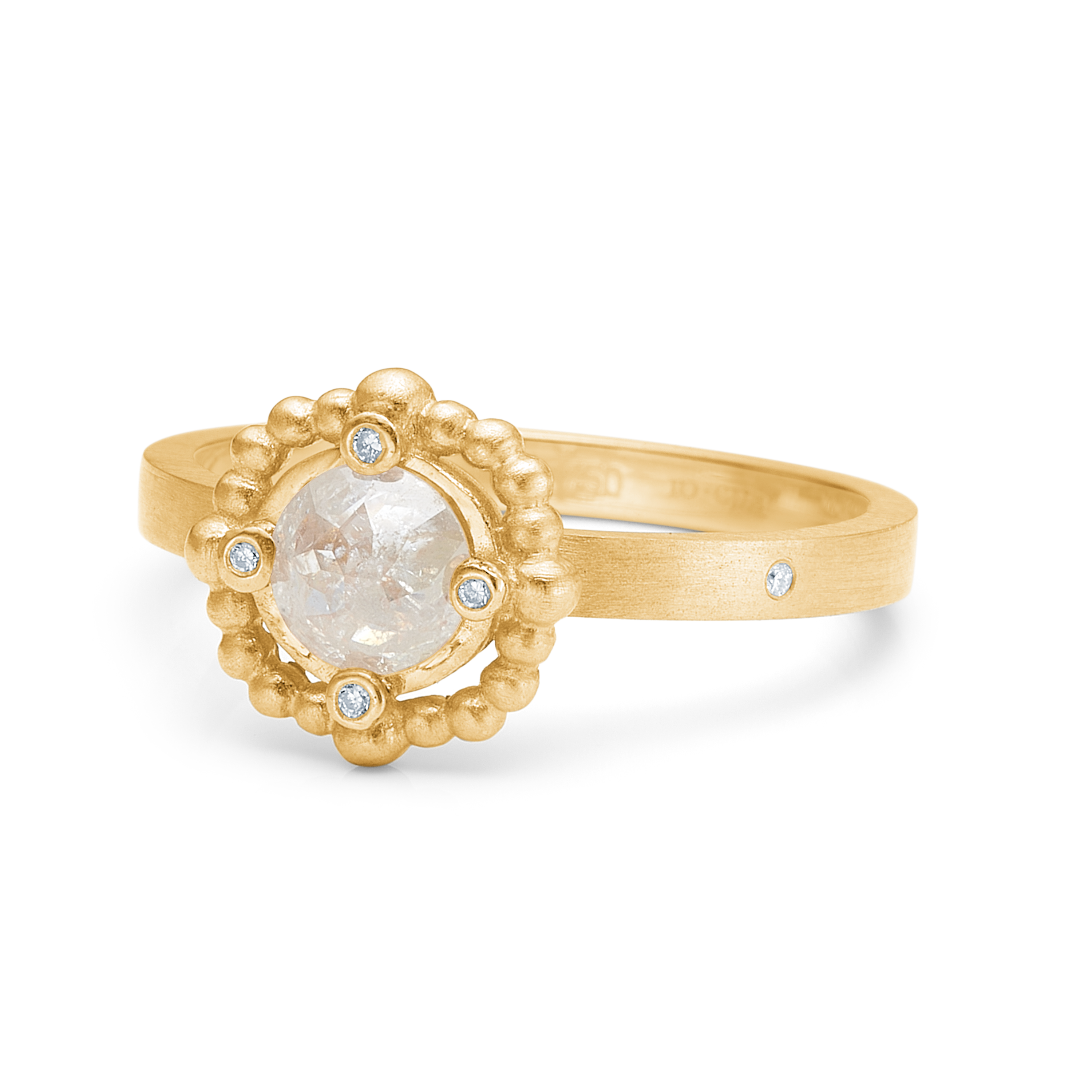 Orbit Grey Diamond Ring - 18kt Yellow Gold