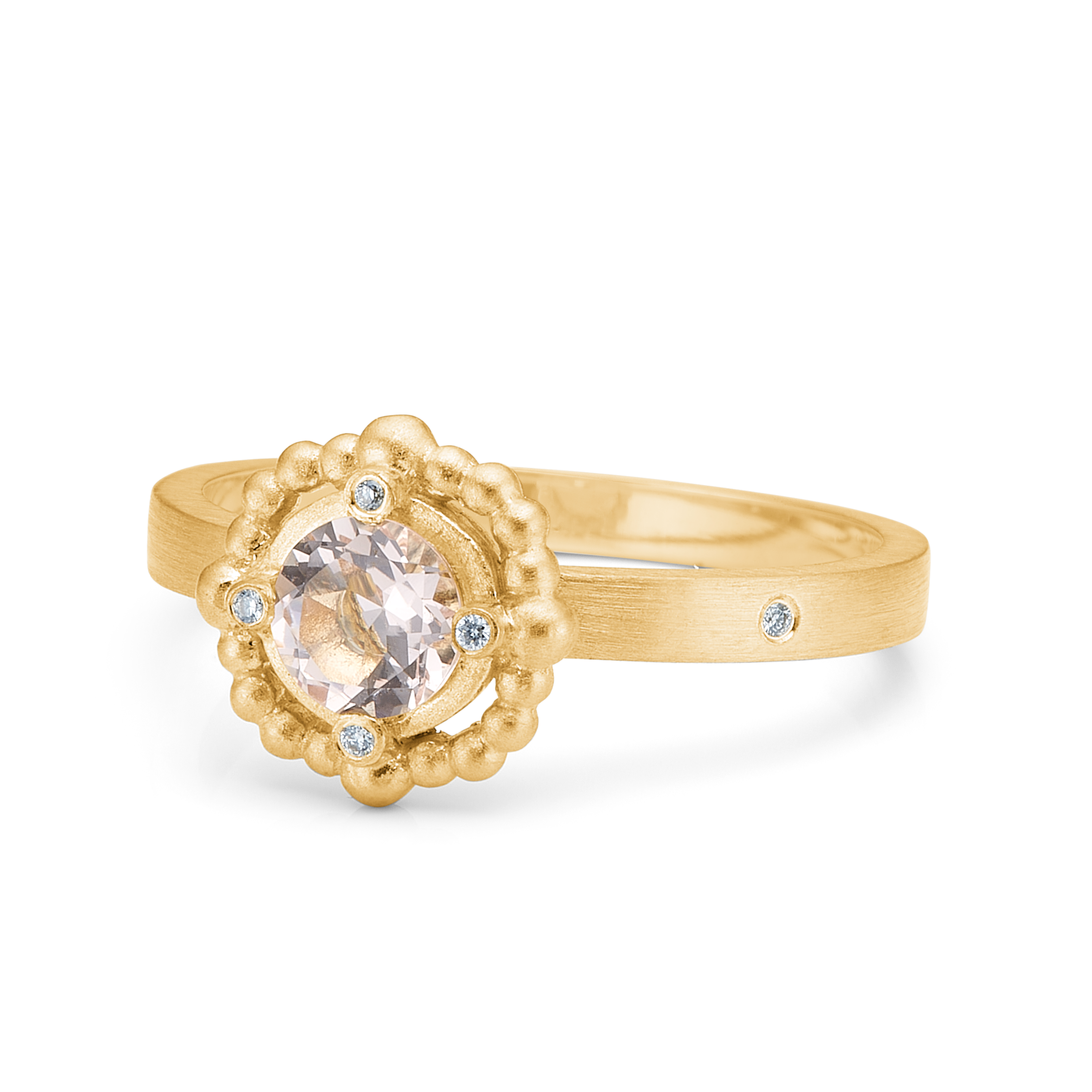 Orbit Rose Ring - 18kt Yellow Gold