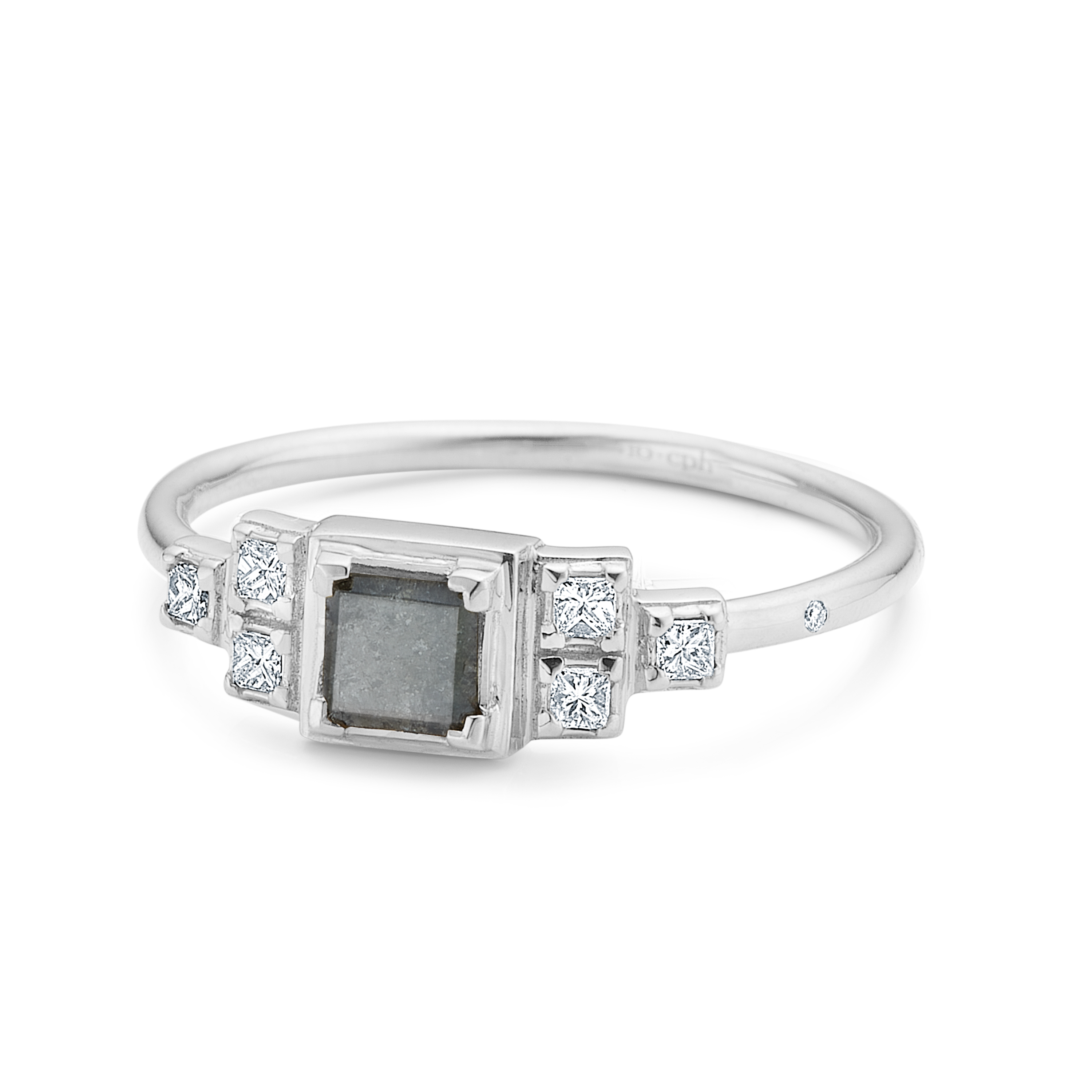 Raw Classic Diamond Ring - 18kt White Gold