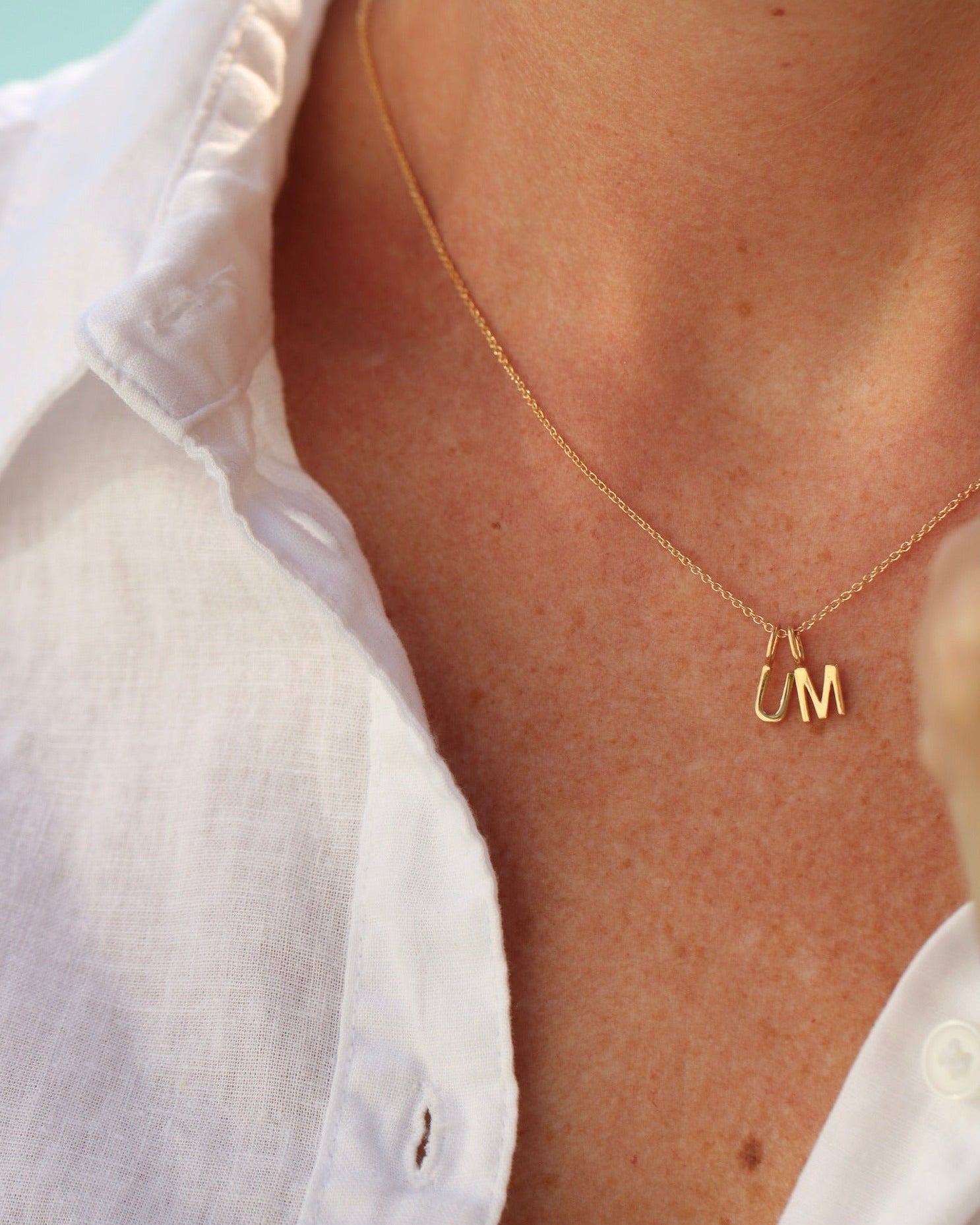 My B Pendant - 18kt White Gold
