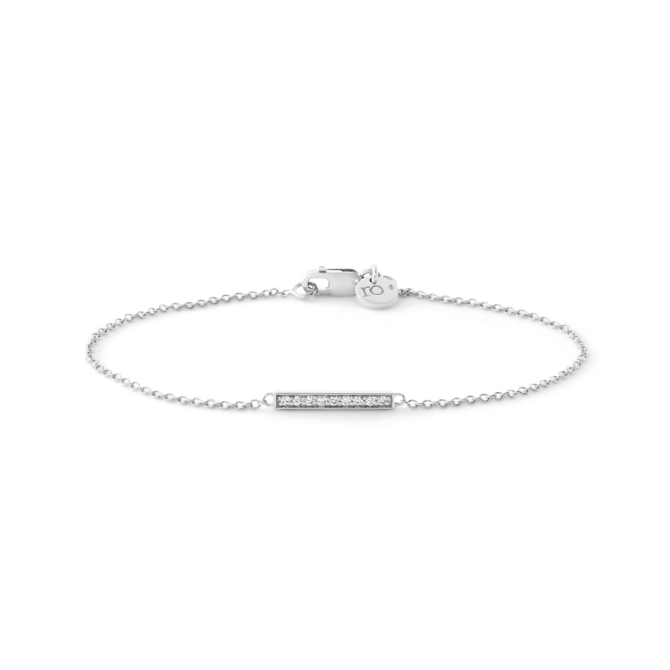 Square Diamond Bracelet - 18kt White Gold