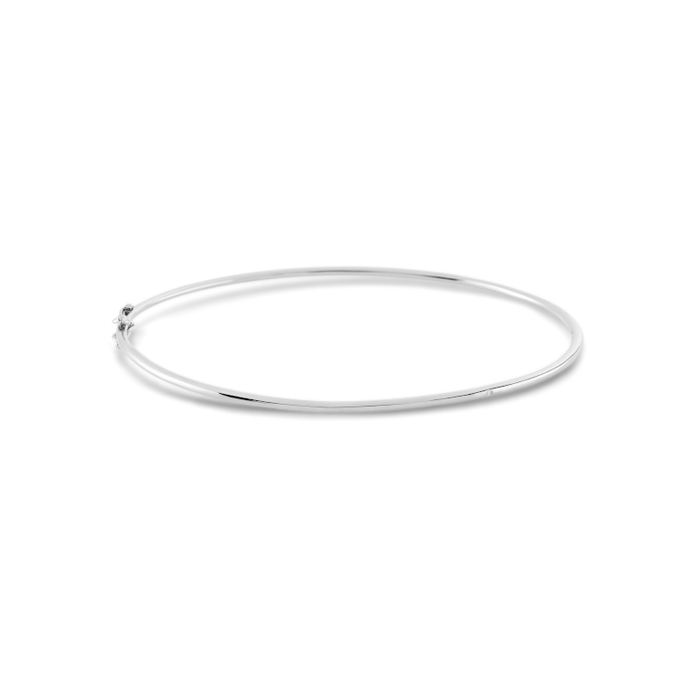 Raw Bangle - 18kt White Gold