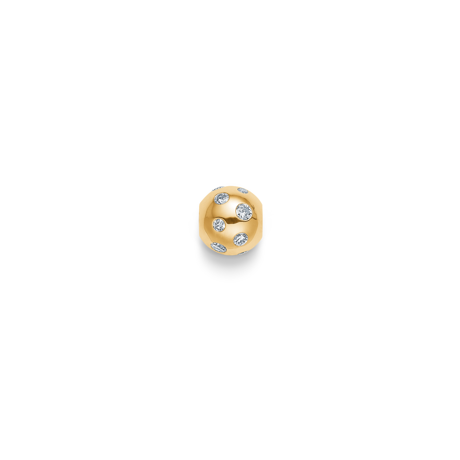 Inner Peace Diamond Sprinkle Bead - 18kt Yellow Gold