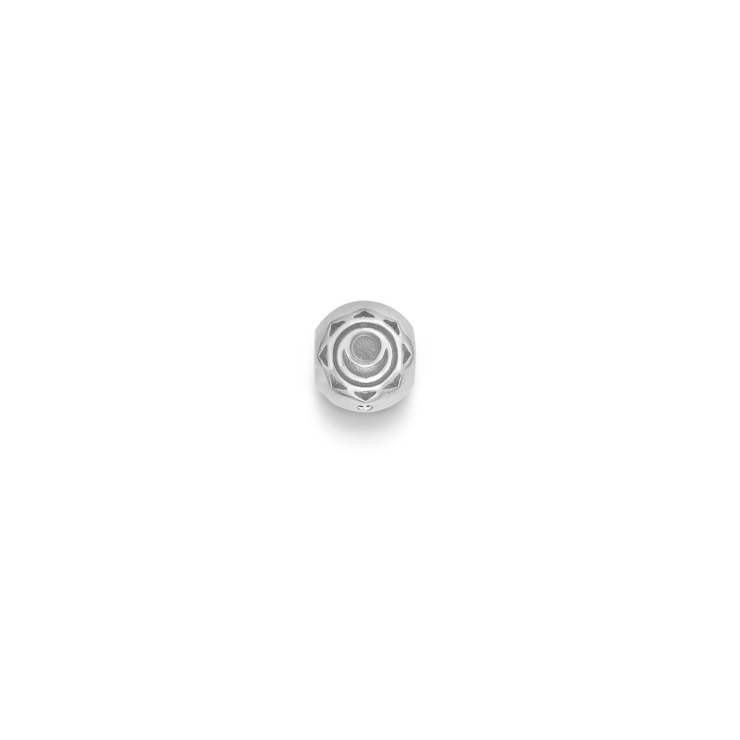 Inner Peace Sacral Chakra Bead - 18kt White Gold