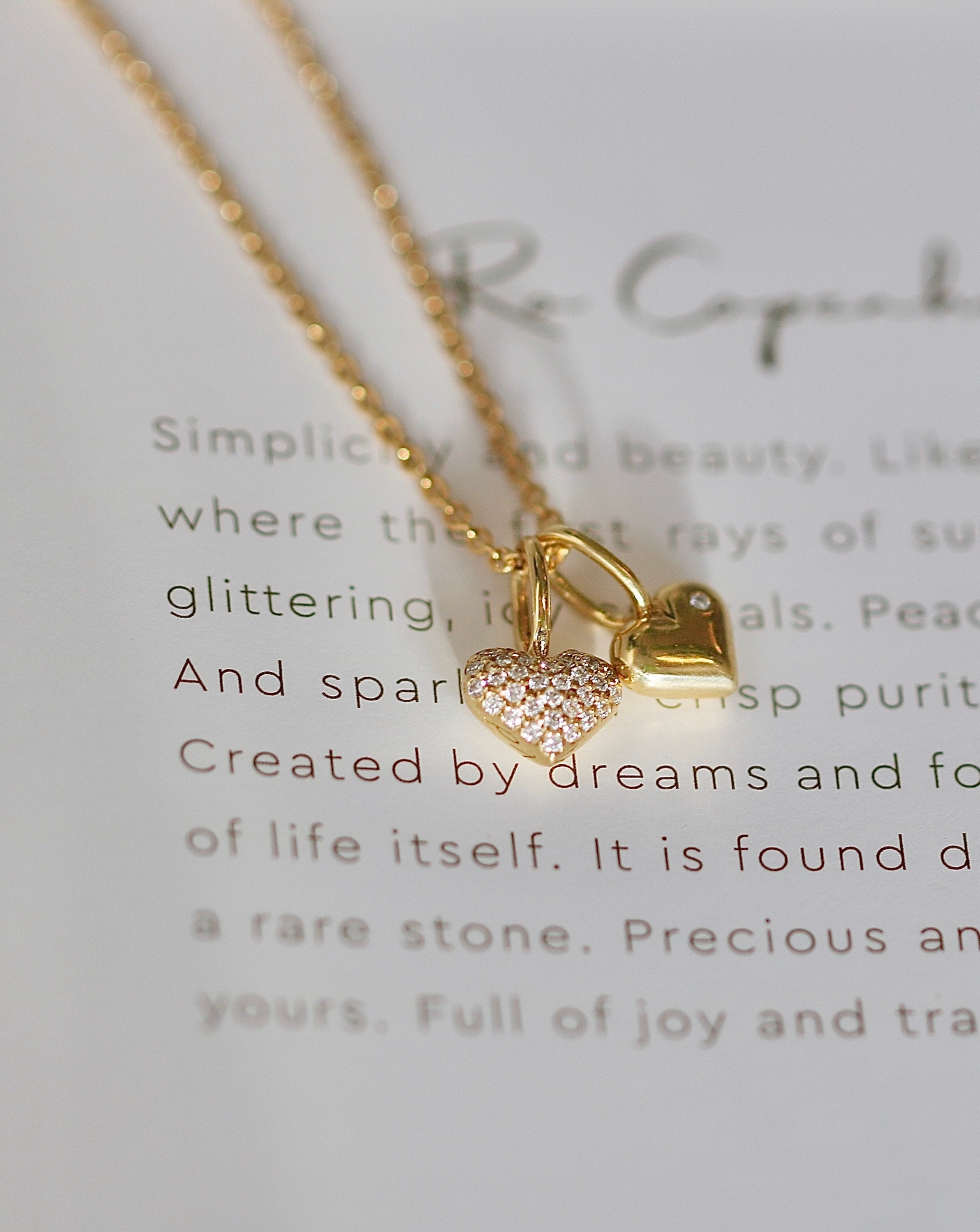 Symbols My Heart Diamond Pendant - 18kt Yellow Gold