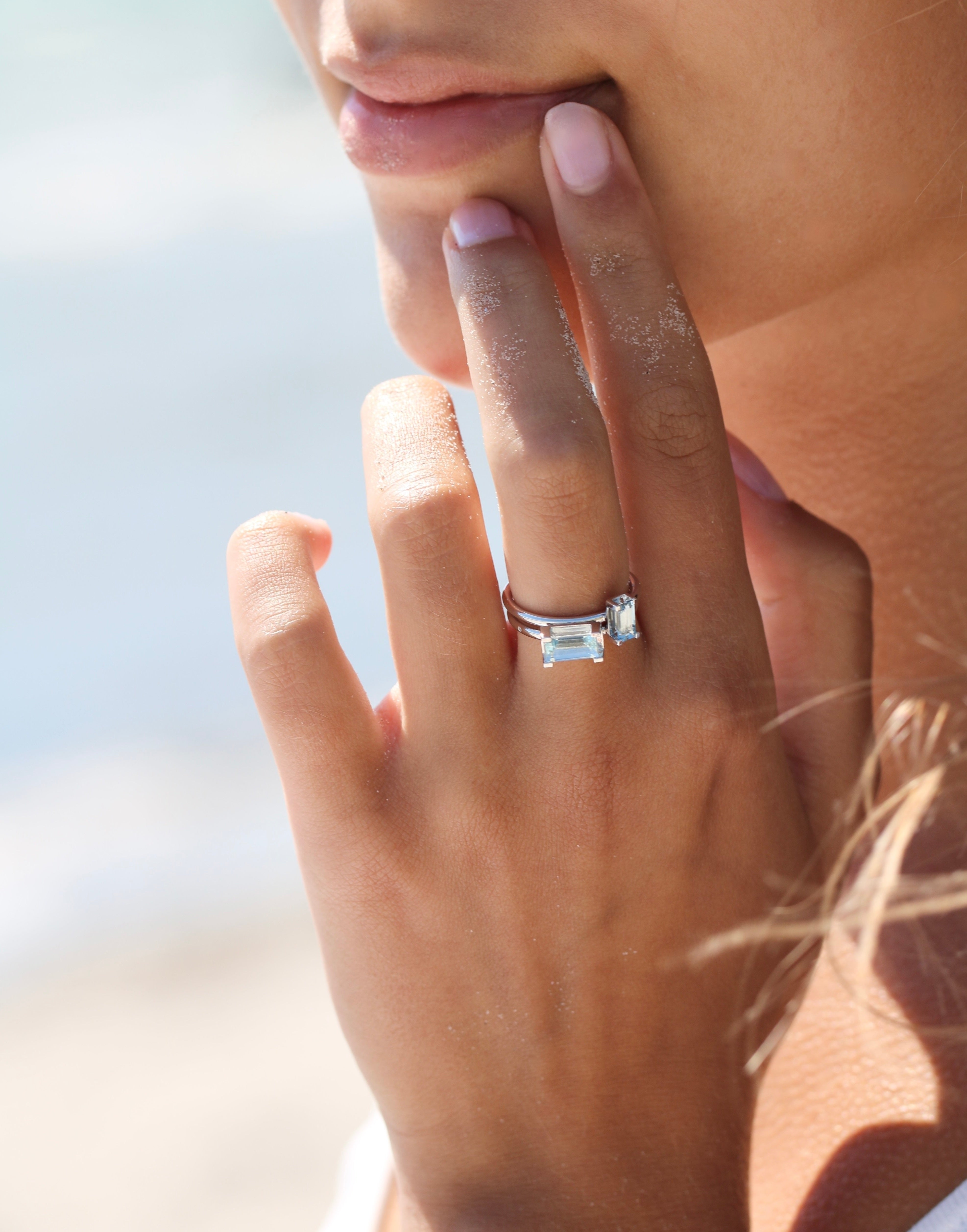 Nord Blue Ring - 18kt White Gold